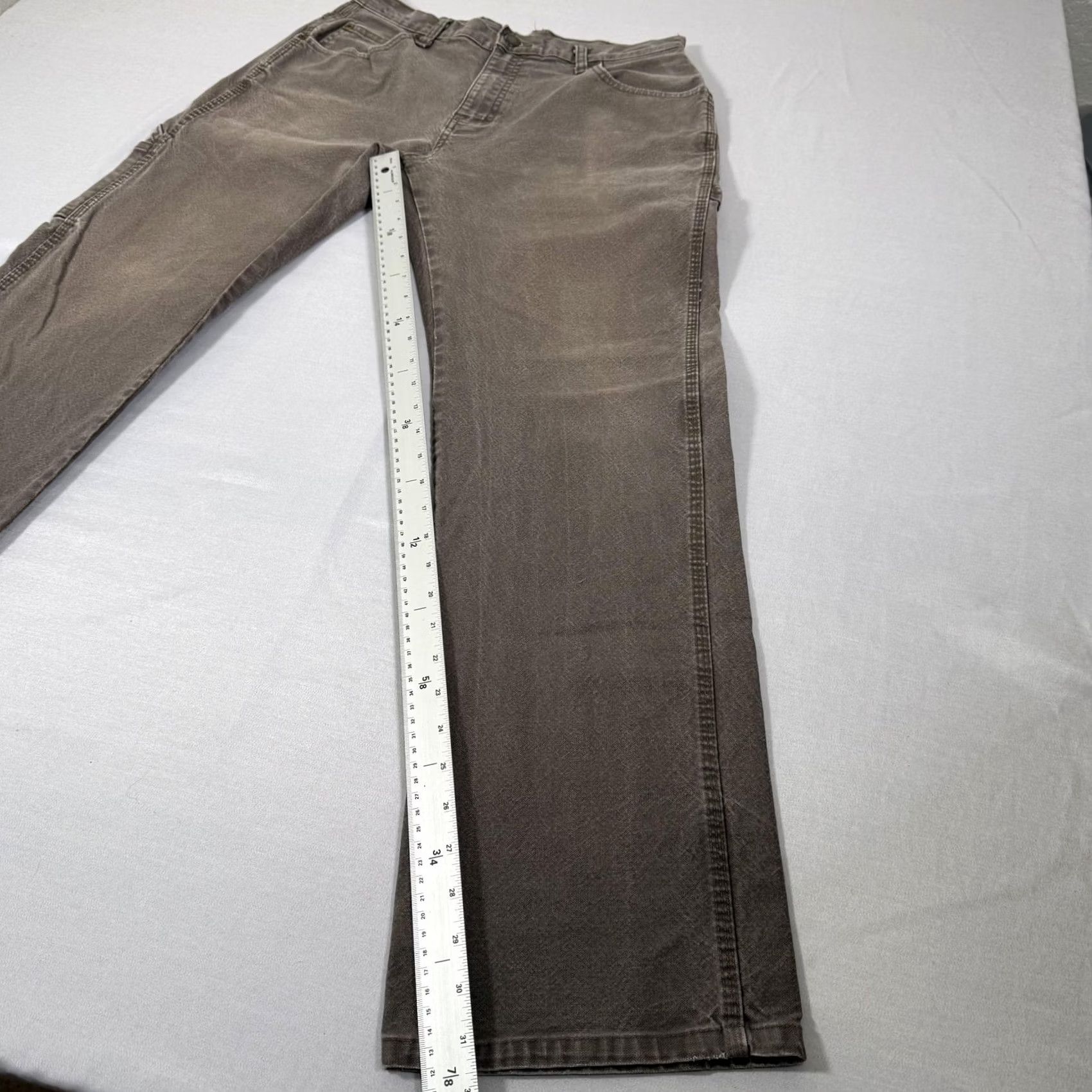 Dickies Dickies Pants Mens 33x32 Brown Canvas Carpenter Straight Fit Stretch Workwear Pants Mens Regular Brown 90s Grunge USA"} Size US 33 - 4 Thumbnail