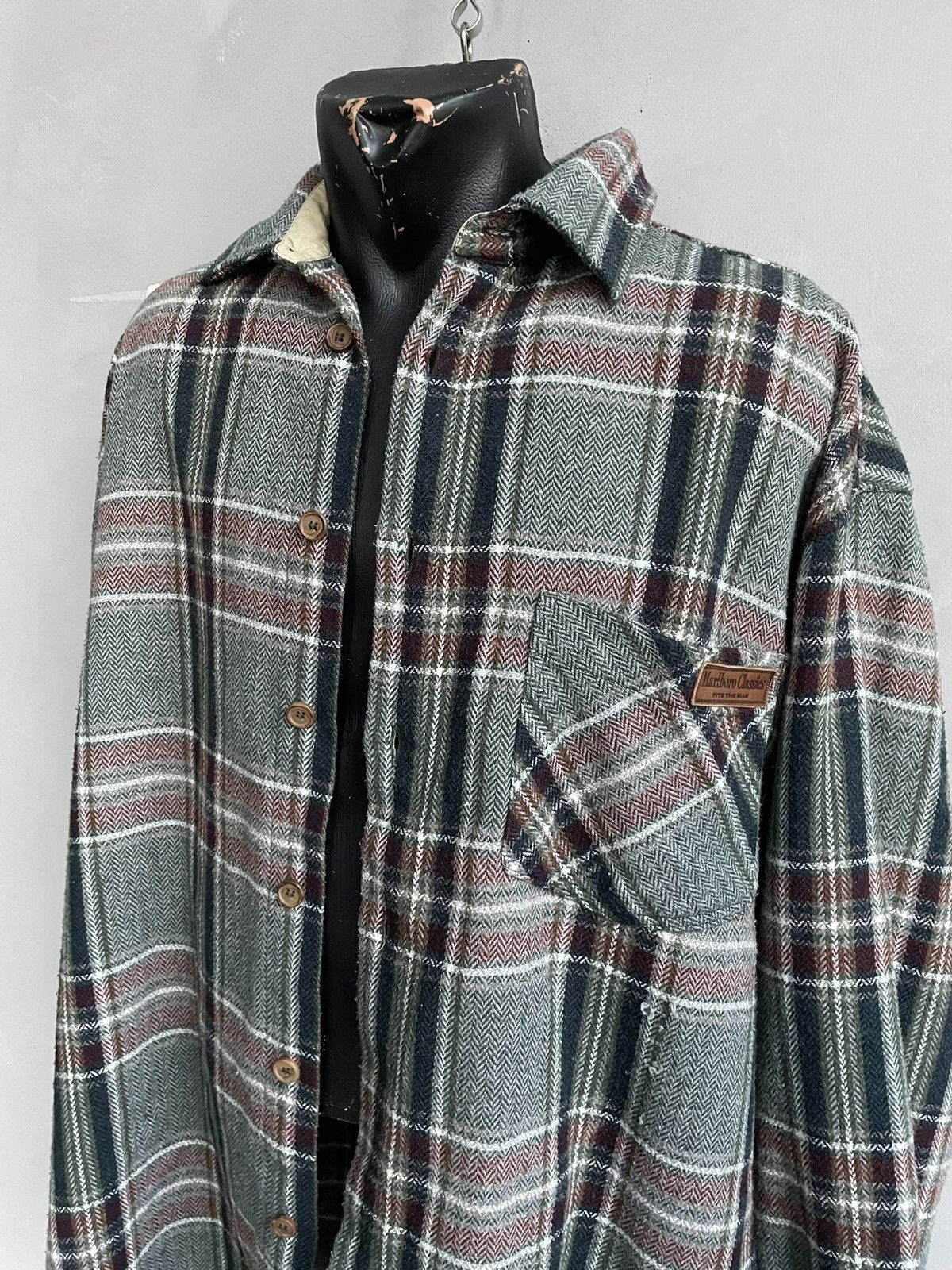 Marlboro Marlboro classic flannel Oversized Shirt button up Workwear Size US M / EU 48-50 / 2 - 2 Thumbnail