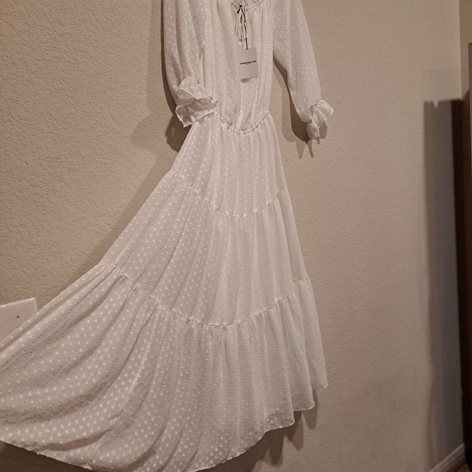 Generation Love Generation Love Leoni Jacquard Maxi Dress White Size XS NWT Size XS / US 0-2 / IT 36-38 - 3 Thumbnail