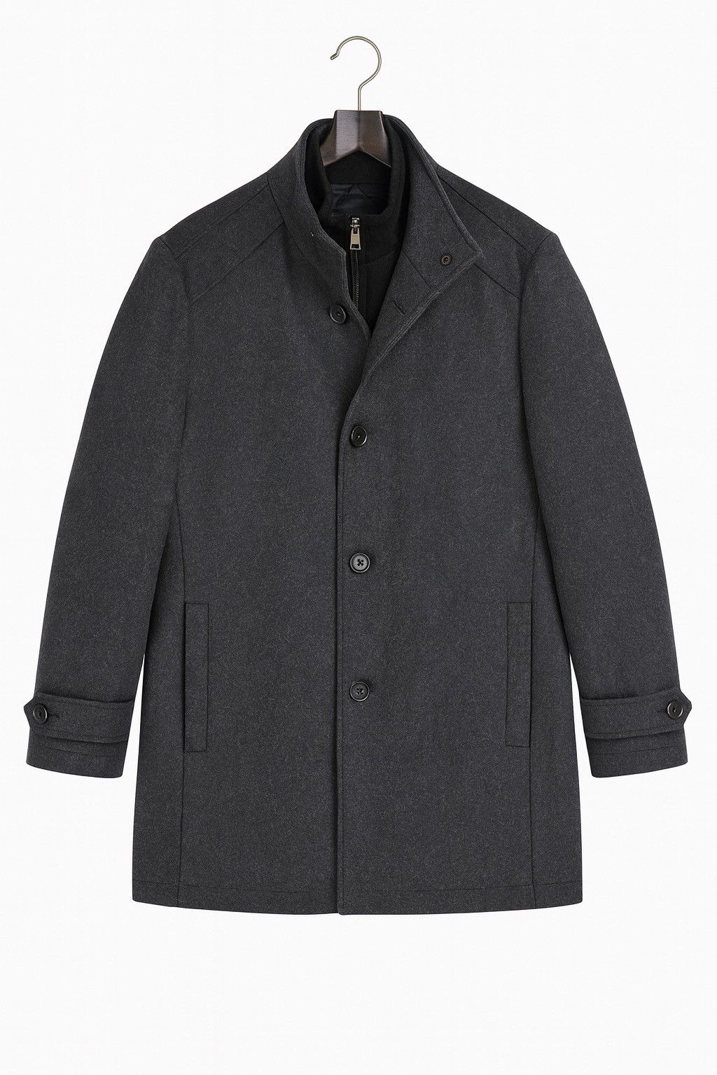Marc New York by Andrew Marc Charcoal Wool-Blend Overcoat