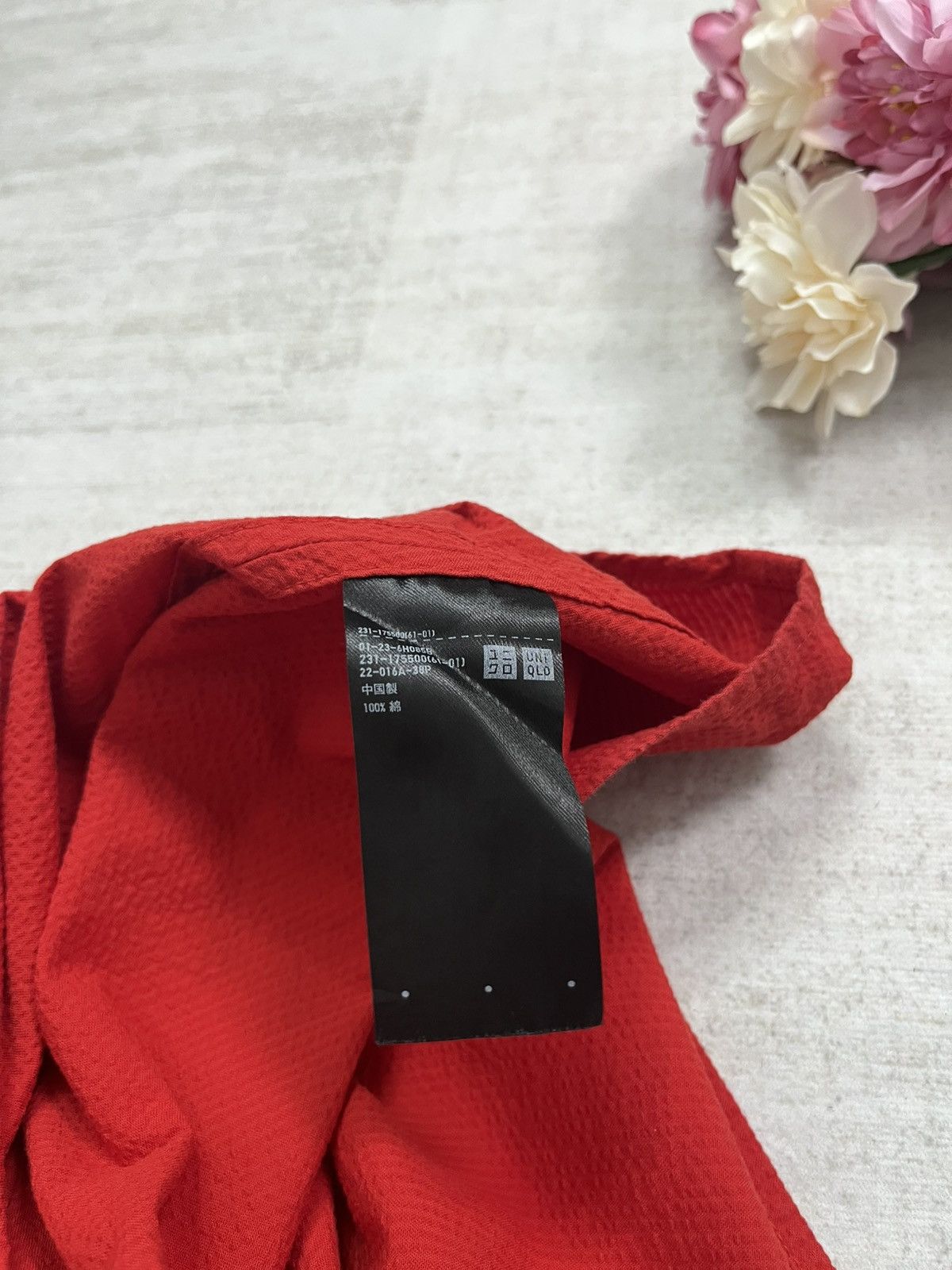 Lemaire × Uniqlo Uniqlo and Lemaire seersucker boxy red blouse Size M / US 6-8 / IT 42-44 - 6 Thumbnail