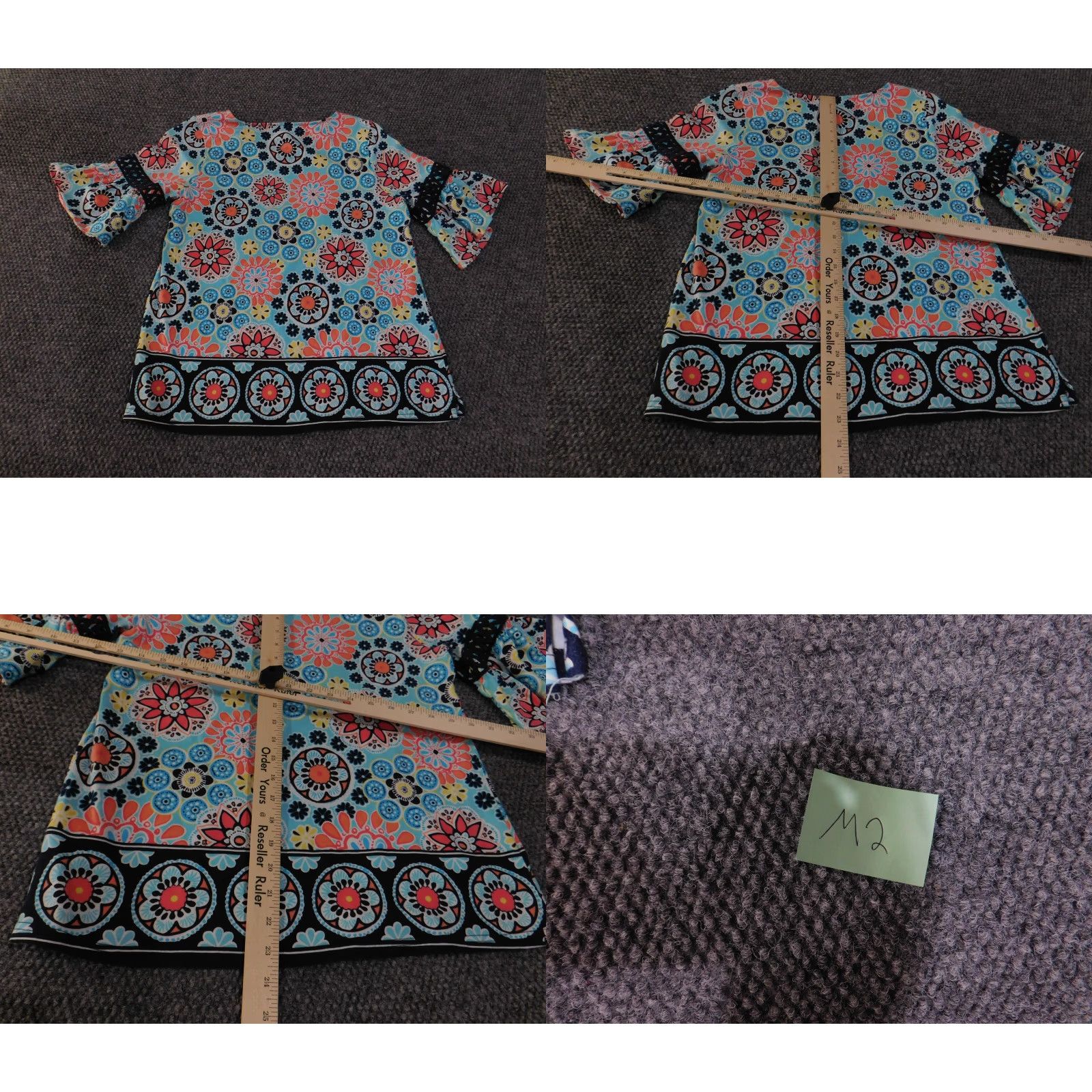 Vintage Crown & Ivy Top Womens Small Floral Bell Sleeve Boho Stretch Shirt Size S / US 4 / IT 40 - 9 Thumbnail