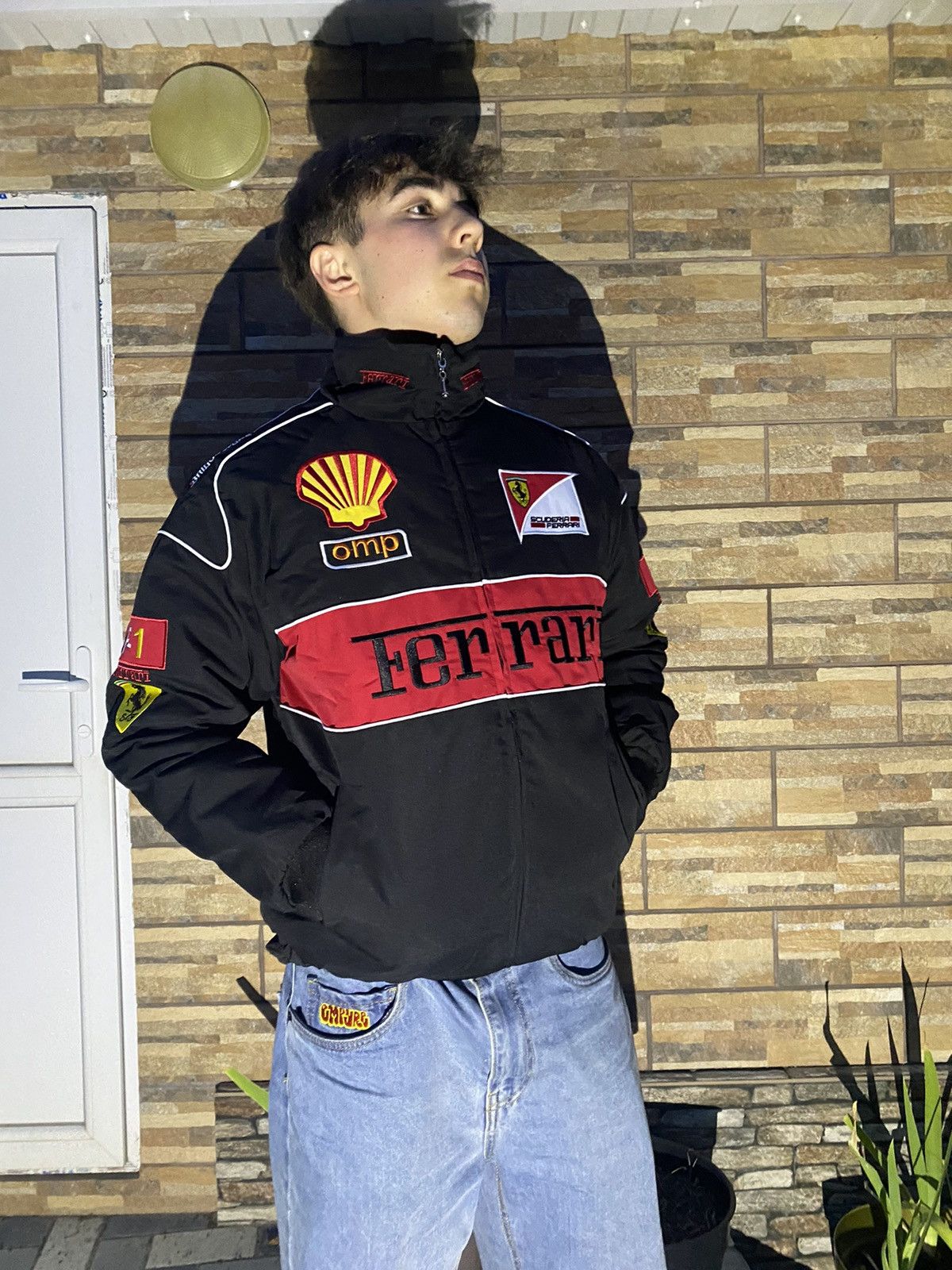Formula 1 Vintage archive puffer jacket Ferrari racing Formula 1 shell Size US M / EU 48-50 / 2 - 18 Thumbnail