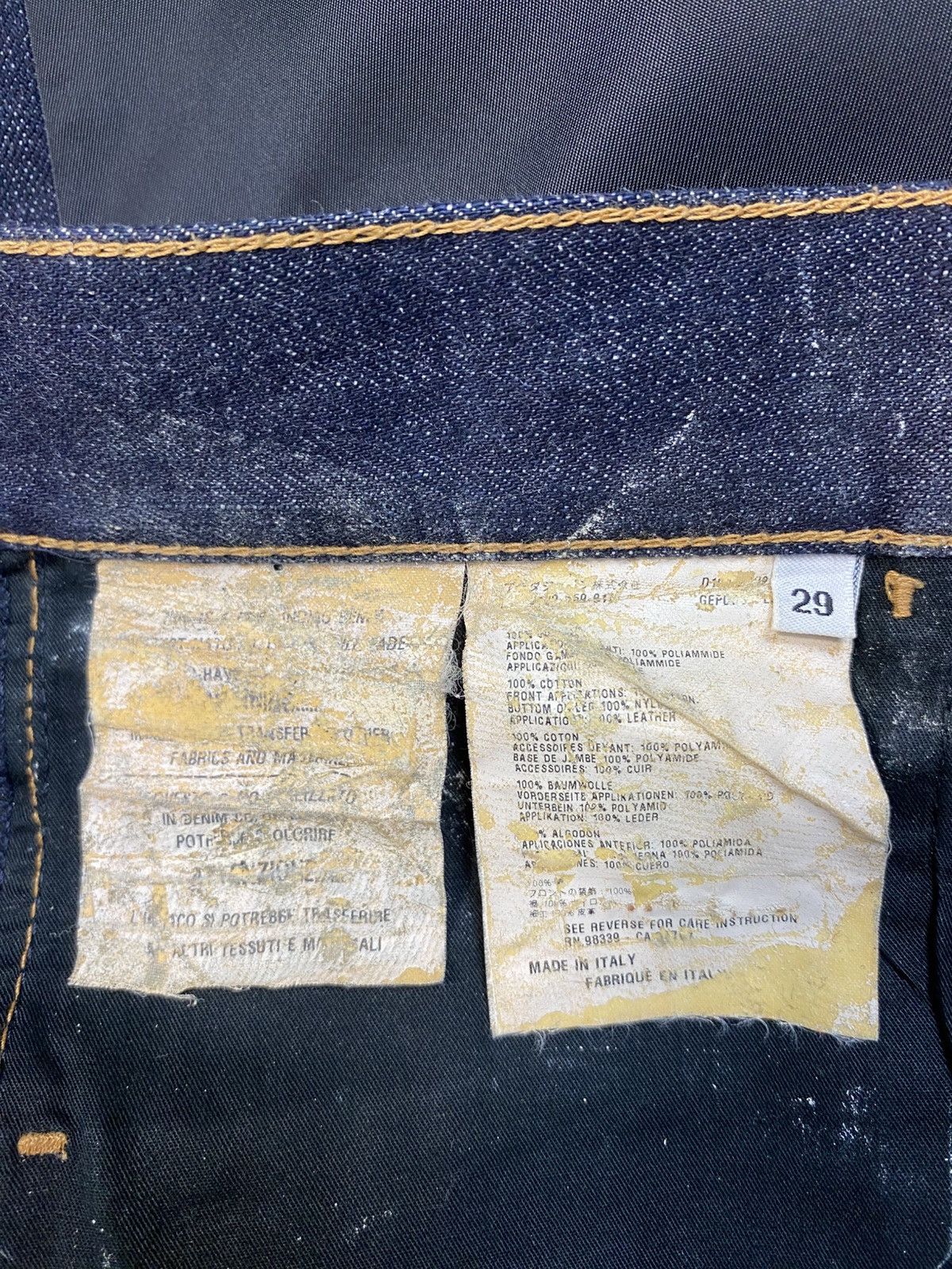 Prada Prada Italy Nylon Black Panel Selvedge Indigo Denim Jeans Size US 29 - 14 Thumbnail