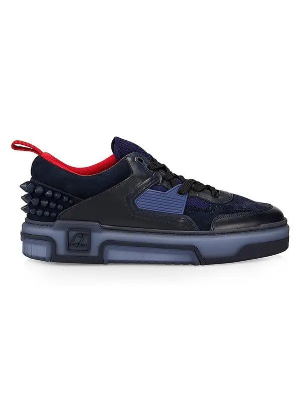 Christian Louboutin os11x0125 Astroloubi Mesh-Paneled Leather & Suede Sneakers Size US 12.5 / EU 45-46 - 7 Thumbnail