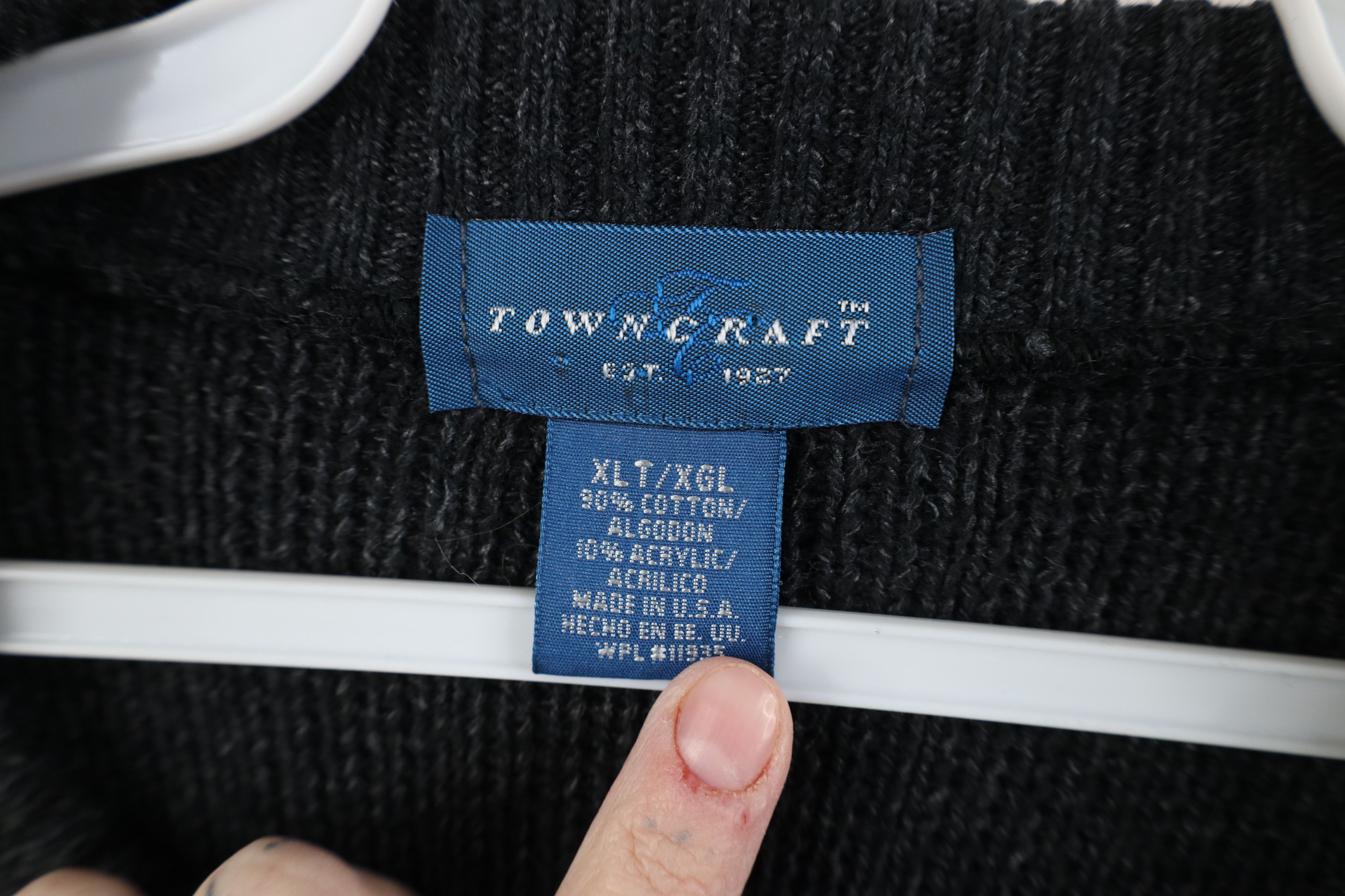 Vintage Vintage 90s Streetwear Ribbed Knit Crewneck Sweater USA Size US XL / EU 56 / 4 - 8 Thumbnail
