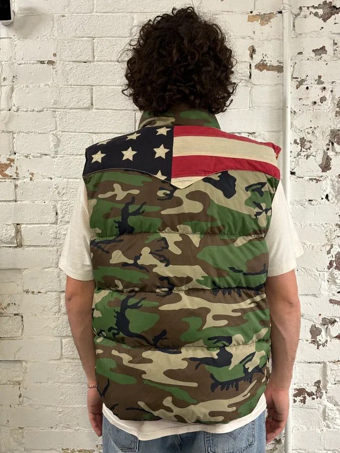 Polo Ralph Lauren 2010s Ralph Lauren Denim & Supply Orange Camo Reversible Puffer Vest Size US M / EU 48-50 / 2 - 2 Thumbnail