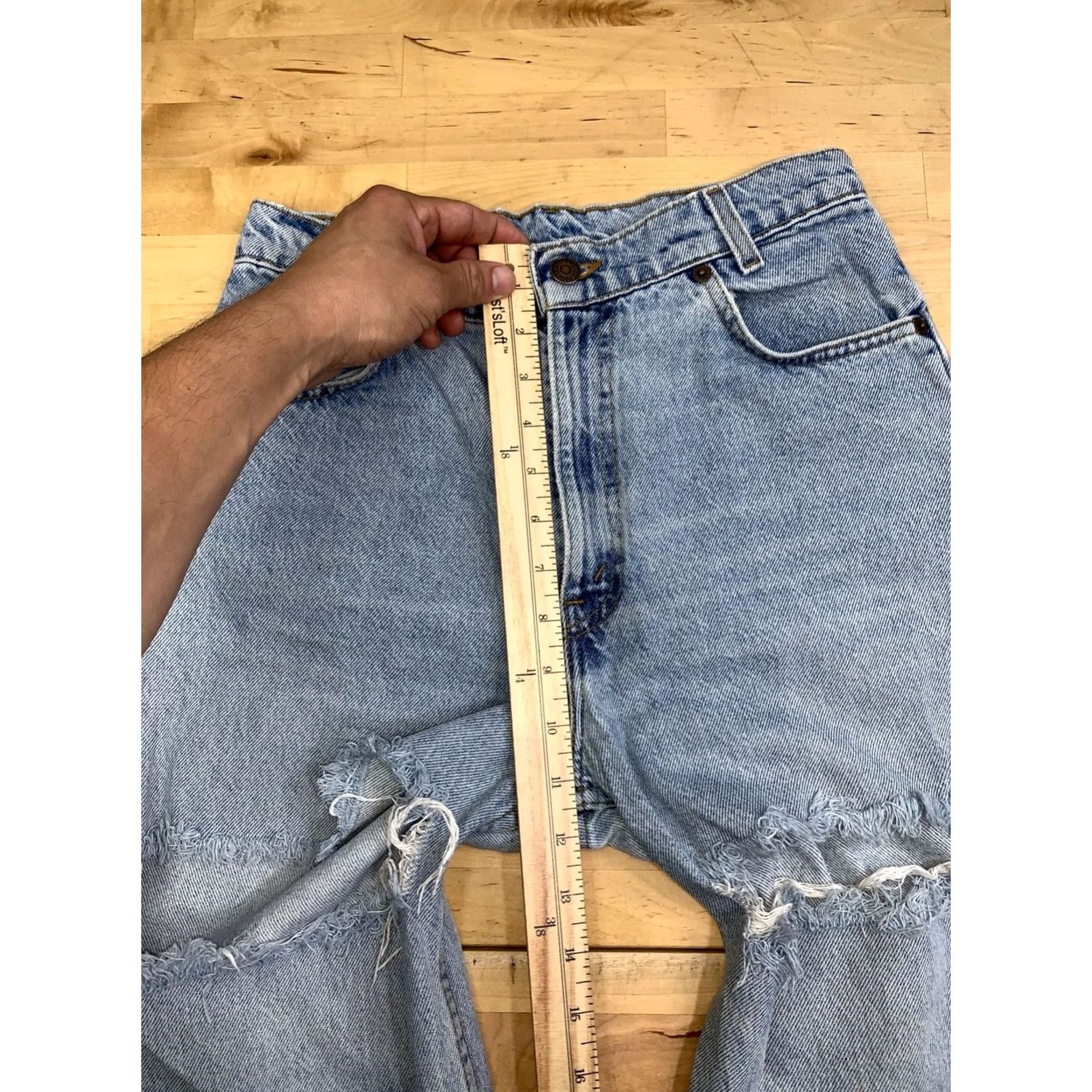 Levi's VINTAGE Levi's Orange Tab Jeans Women's 16 Regular Straight Relax 80s 90s Distress 13069 Size 38" / US 16 / IT 52 - 7 Thumbnail