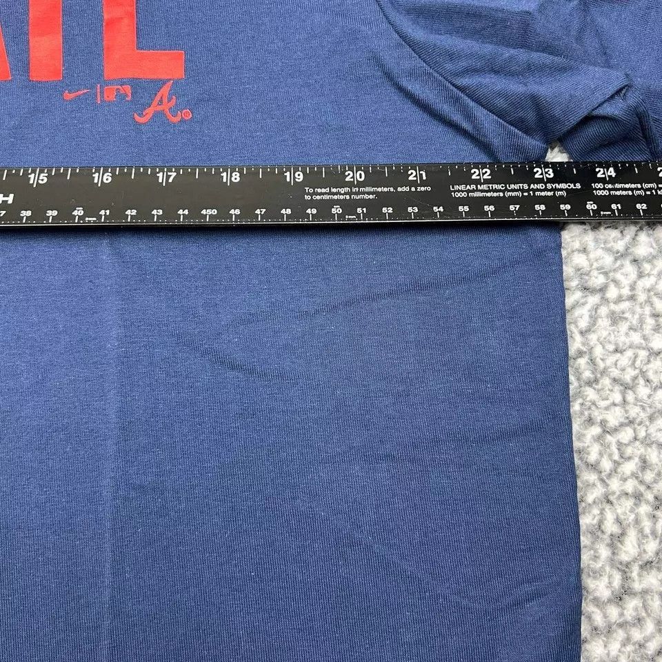 Nike Atlanta Braves Shirt Women Short Sleeve Crew Neck Cotton M Size M / US 6-8 / IT 42-44 - 5 Thumbnail