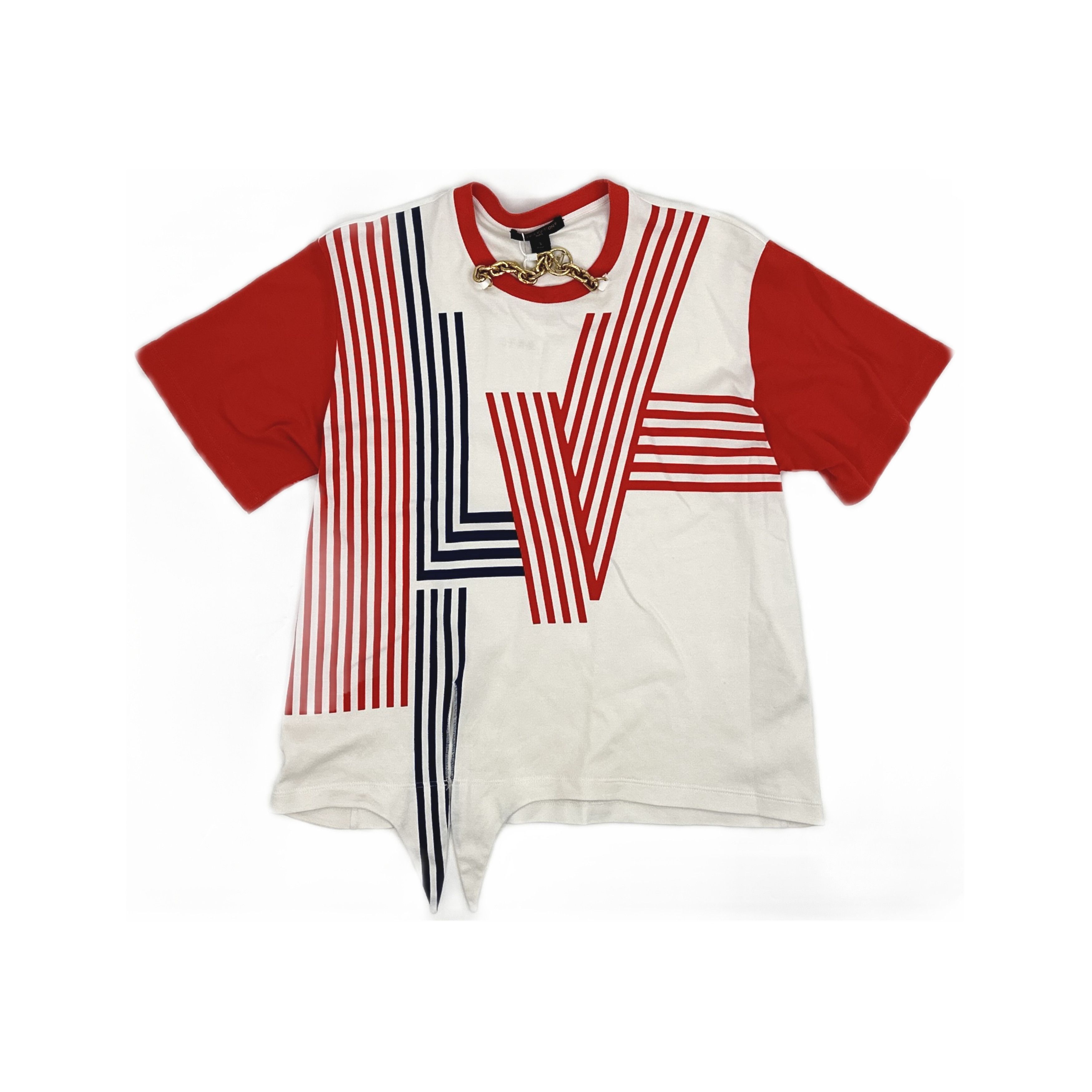 Louis Vuitton Louis Vuitton Striped Chain T-Shirt Size S Size S / US 4 / IT 40 - 1 Thumbnail