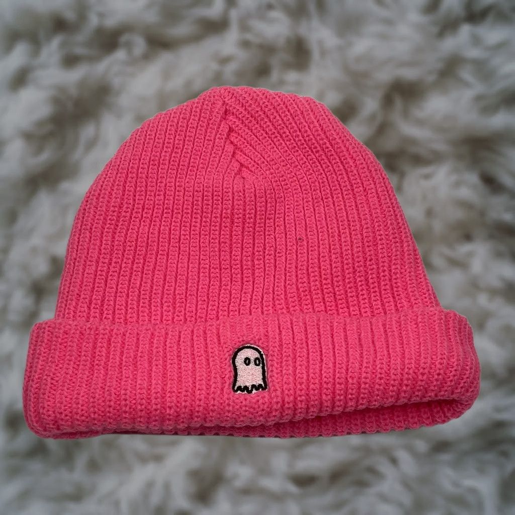 Vintage Unbranded Beanie Hat Womens Winter Snow Knit Pink One Size Fits 100% Acrylic Size ONE SIZE - 1 Thumbnail