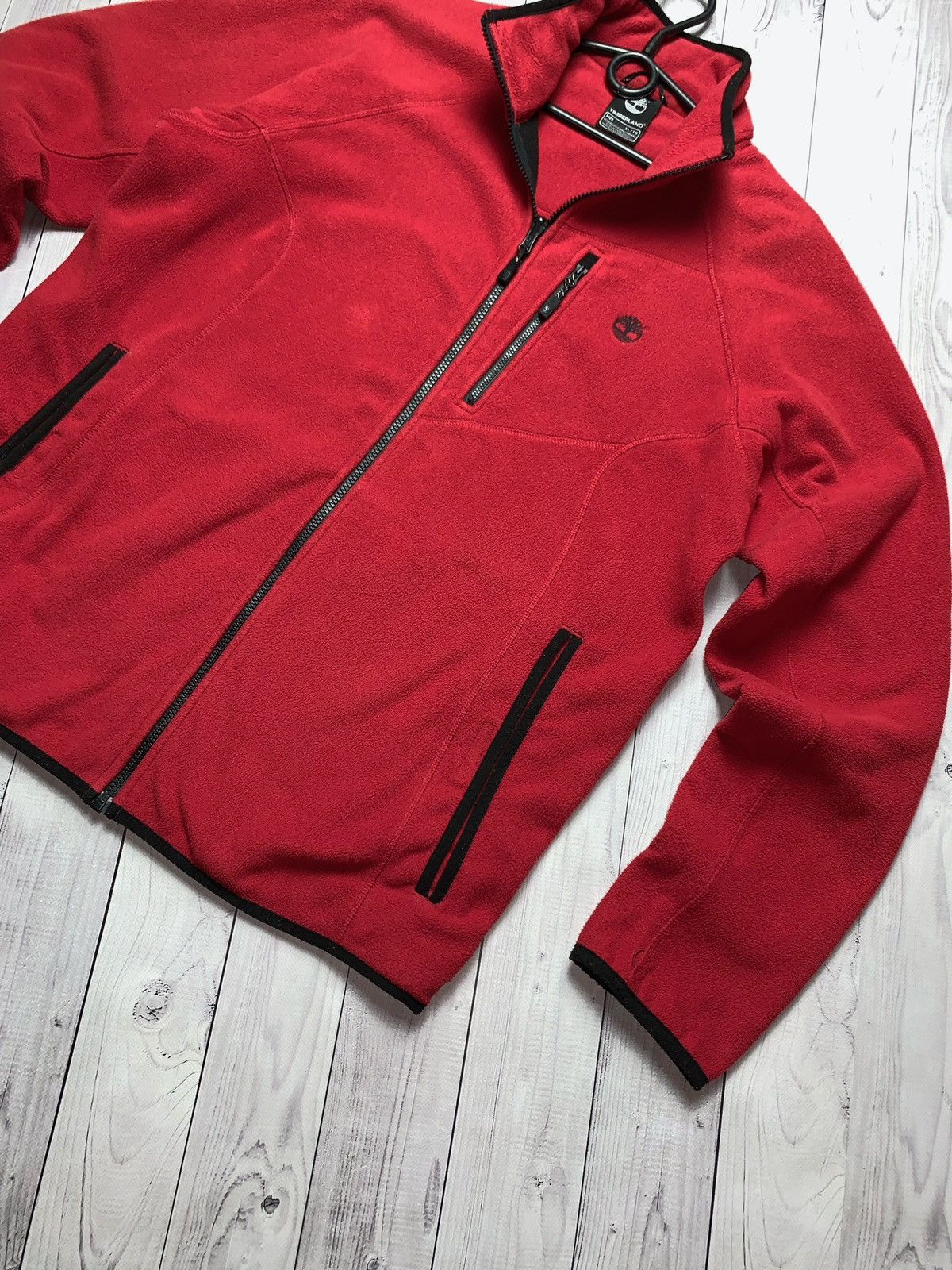 Timberland × Vintage Timberland fleece hoodie red Size XL Size US XL / EU 56 / 4 - 2 Thumbnail