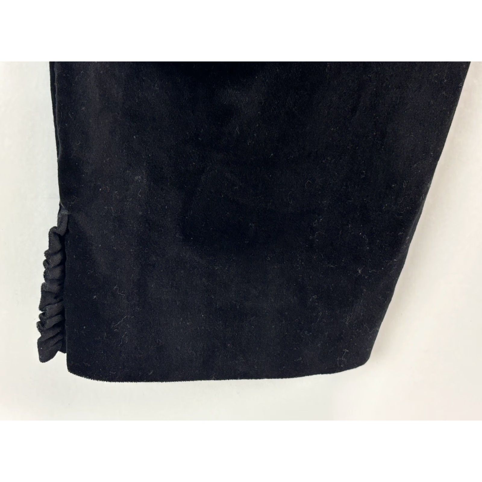 Talbots Talbots RSVP Black Velvet Pants 22W Plus Ankle Ruffle Elastic Sides Sz NEW! Size 40" / US 18 - 6 Thumbnail