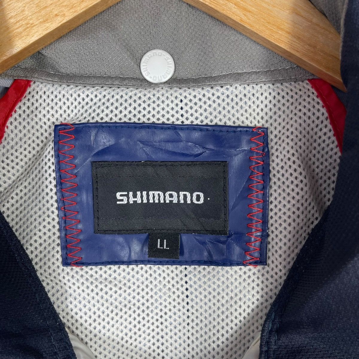 Vintage Shimano Waterproof Fishing Jacket Blue White Hooded Outdoor Size US XL / EU 56 / 4 - 3 Thumbnail