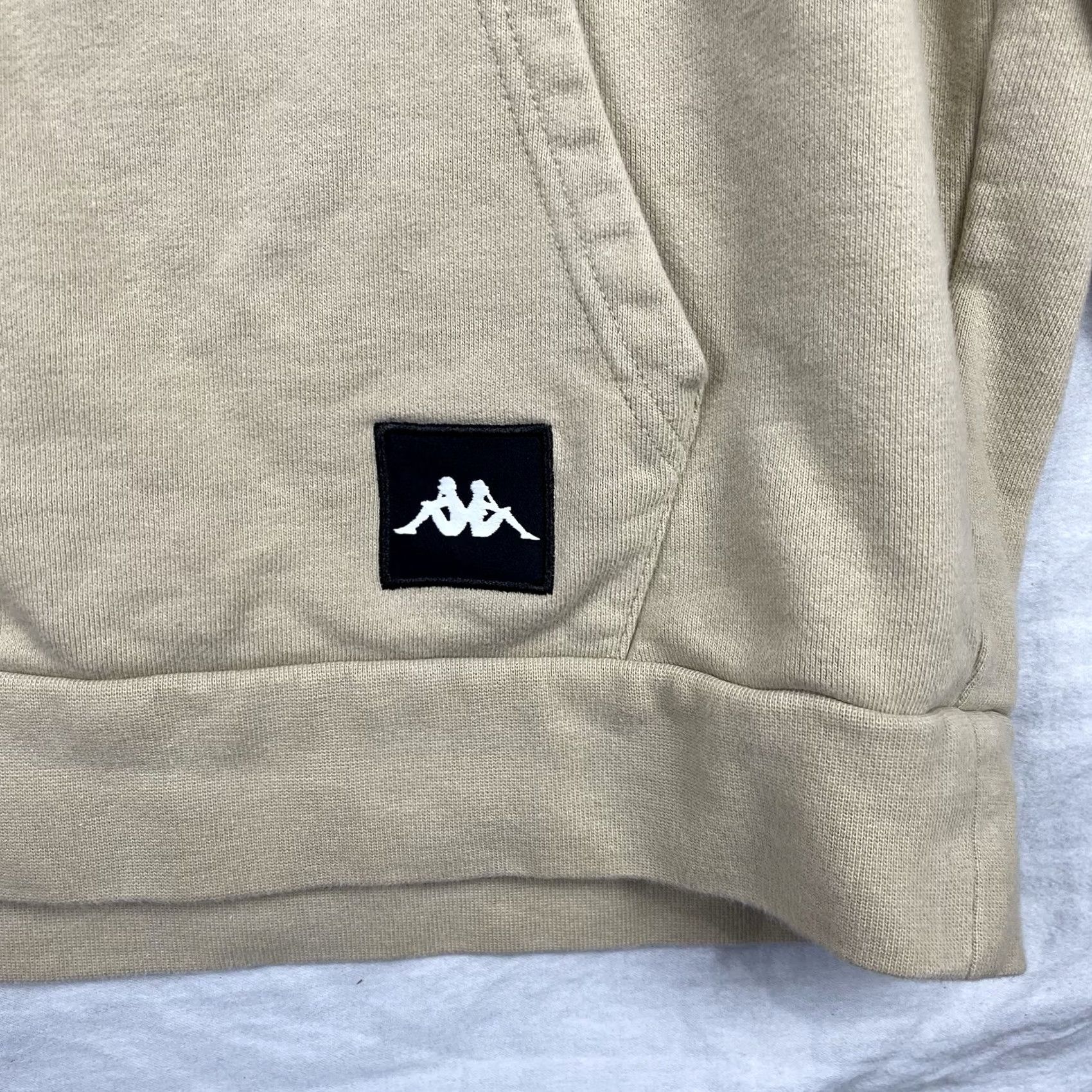 Kappa Kappa Hoodie Mens Large Beige Omni Tape Logo Sweatshirt Pullover Athletic sweatshirt Logo Hooded Graphic Print Casual Sports Classic 90s Mens Size US L / EU 52-54 / 3 - 2 Thumbnail