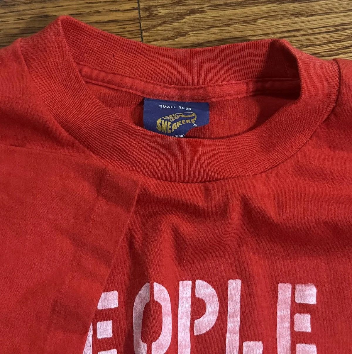 Vintage Vintage People Are Strange Jim Morrison Red T Shirt (Size M) Size US M / EU 48-50 / 2 - 2 Thumbnail