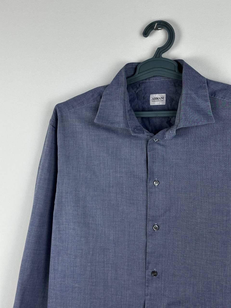 Armani Collezioni Armani Collezioni Point Collar Luxury Shirt Size US XL / EU 56 / 4 - 1 Thumbnail