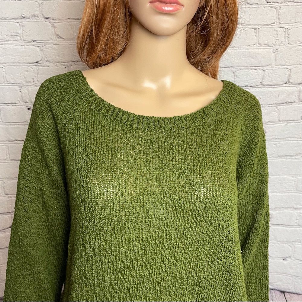 Other NWT New Italian Cotton Moss Green Sweater Made In Italy Siz Size S / US 4 / IT 40 - 4 Thumbnail