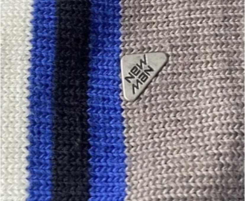 Designer Men Cardigan Sweater Knit Two Tone Blue New Man Medium Size US M / EU 48-50 / 2 - 7 Thumbnail