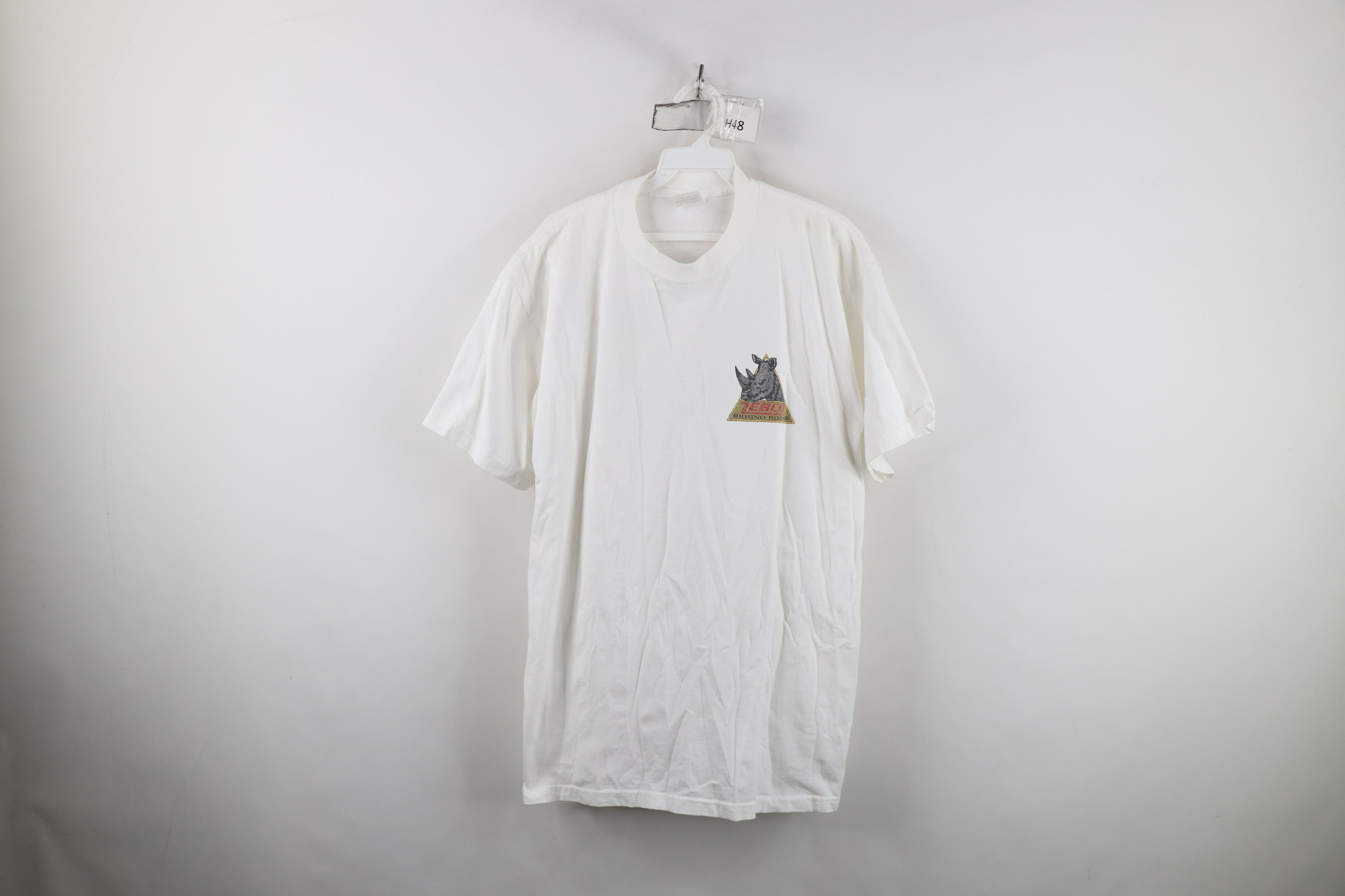 Vintage Vintage 90s Zebco Rhino Rods Fishing Short Sleeve T-Shirt Size US L / EU 52-54 / 3 - 1 Thumbnail