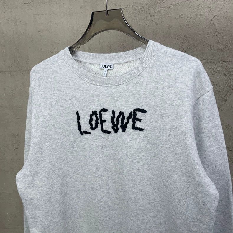 Loewe loewe Gray embroidered logo round-neck sweatshirt 2506-Next Size US XS / EU 42 / 0 - 2 Thumbnail