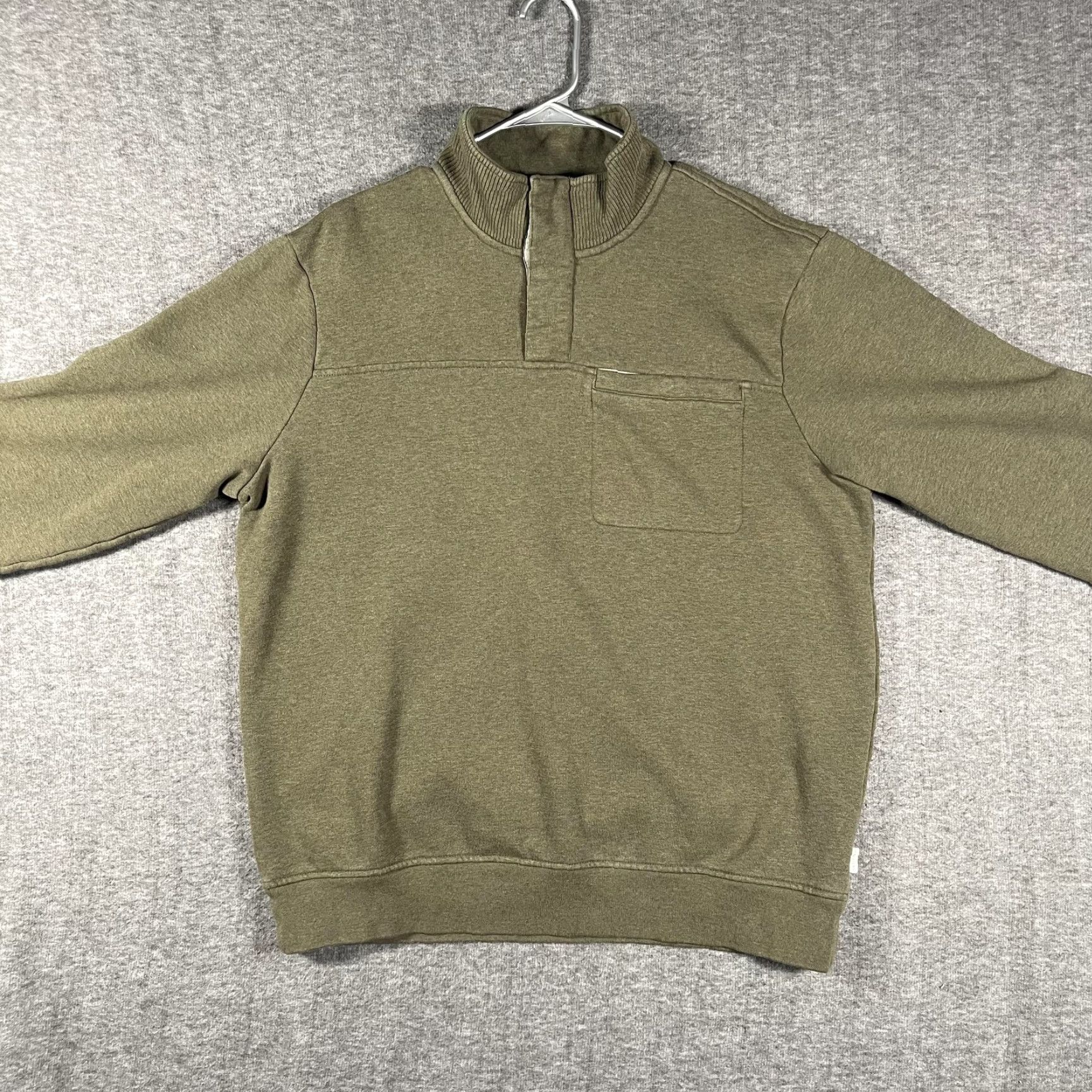 Vintage Magellan Outdoors Sweatshirt Mens Large Olive Mock Neck Pullover Chest Pocket Size US L / EU 52-54 / 3 - 4 Thumbnail