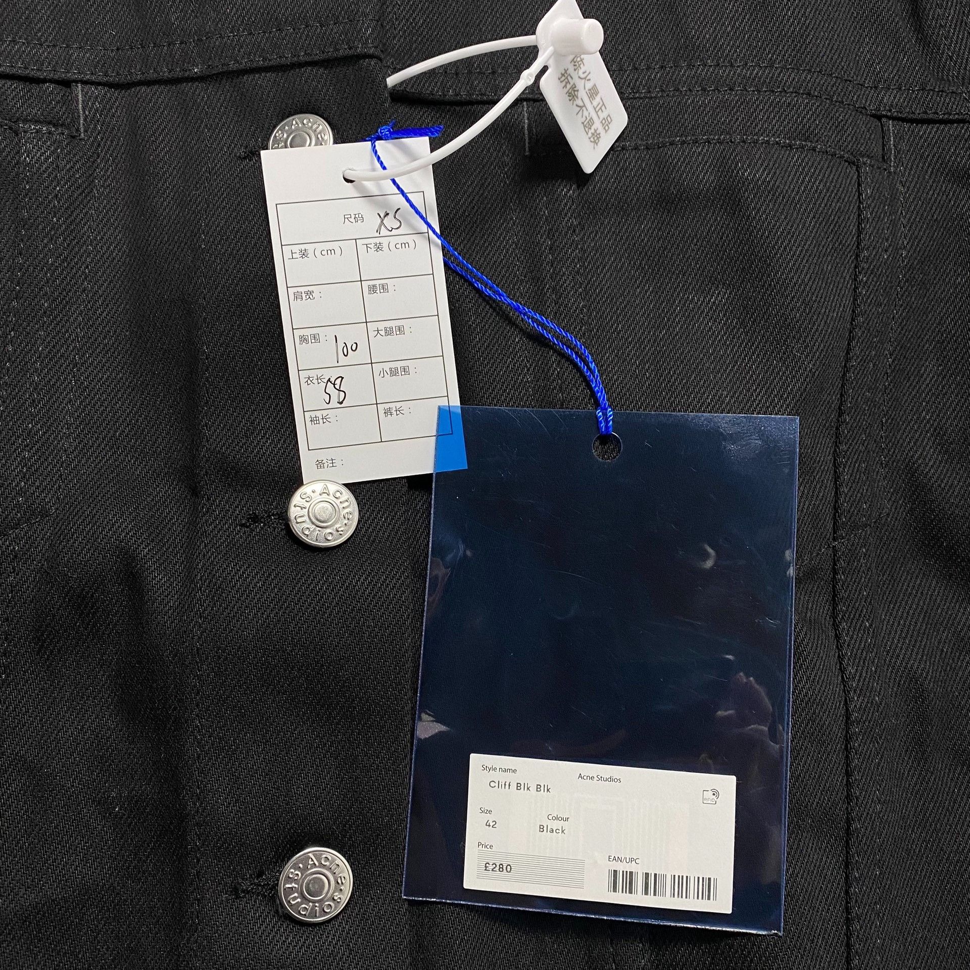 Acne Studios Acne studios Black denim jacket Nextarrow-2412 Size US XS / EU 42 / 0 - 3 Thumbnail