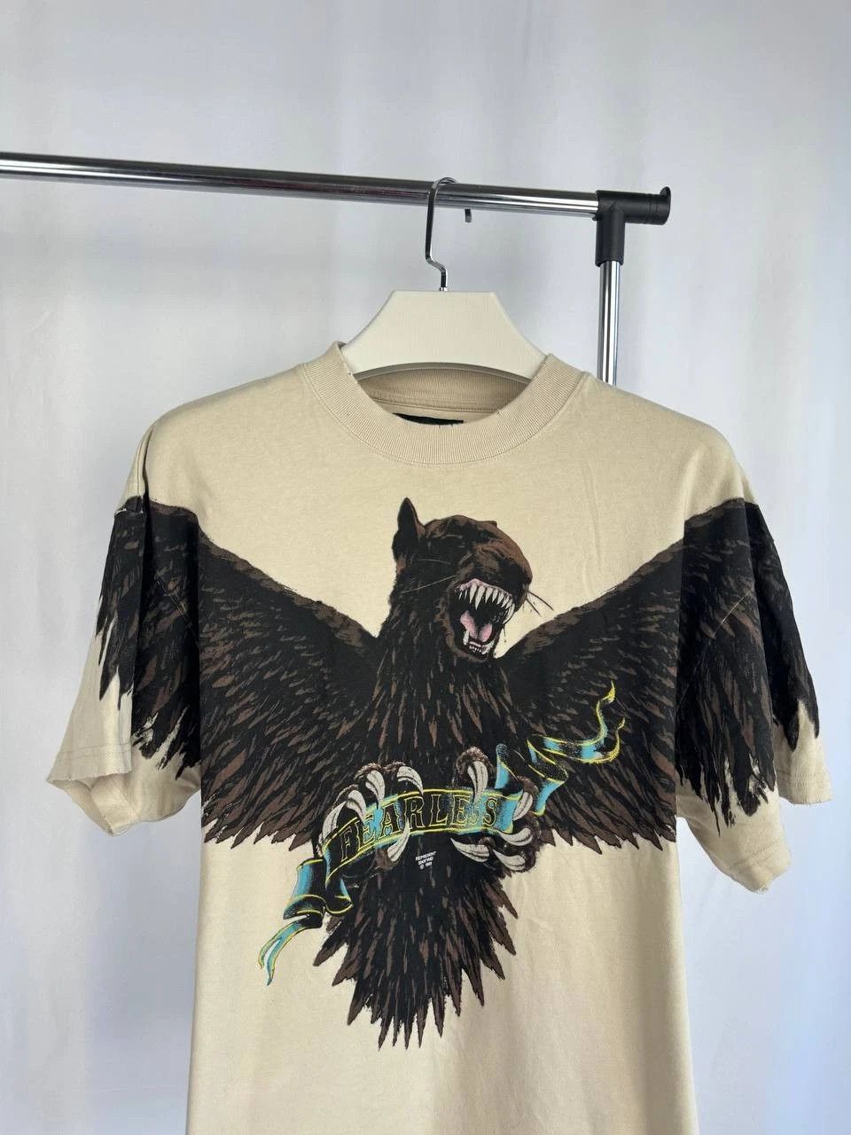 Represent Clo. Represent Eagle Graphic T-Shirt Beige Men’s Streetwear Tee Size US L / EU 52-54 / 3 - 2 Thumbnail
