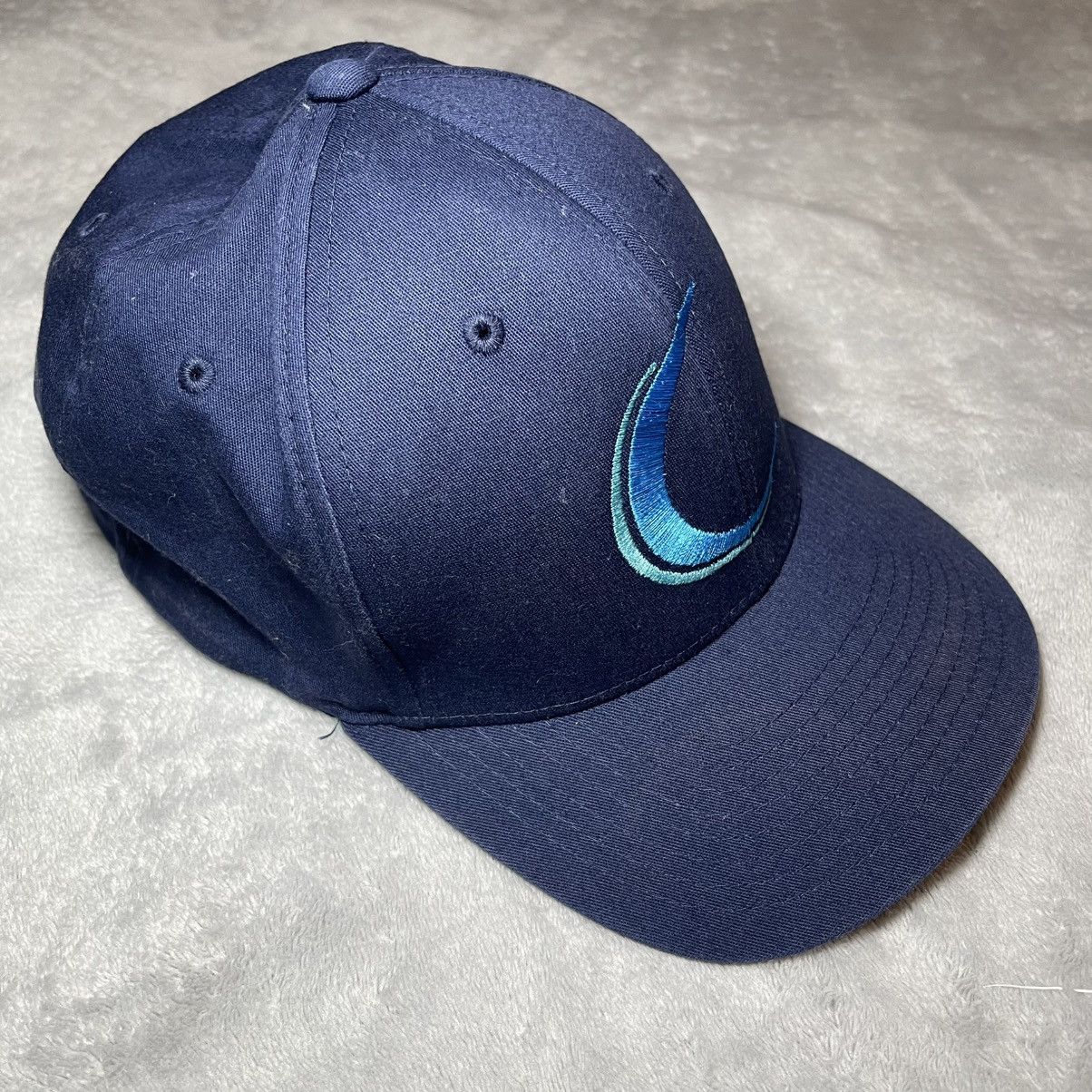 Port Authority Vintage Port Authority Flexfit Hat Blue Cap L/XL Mens Y2K Size ONE SIZE - 2 Thumbnail