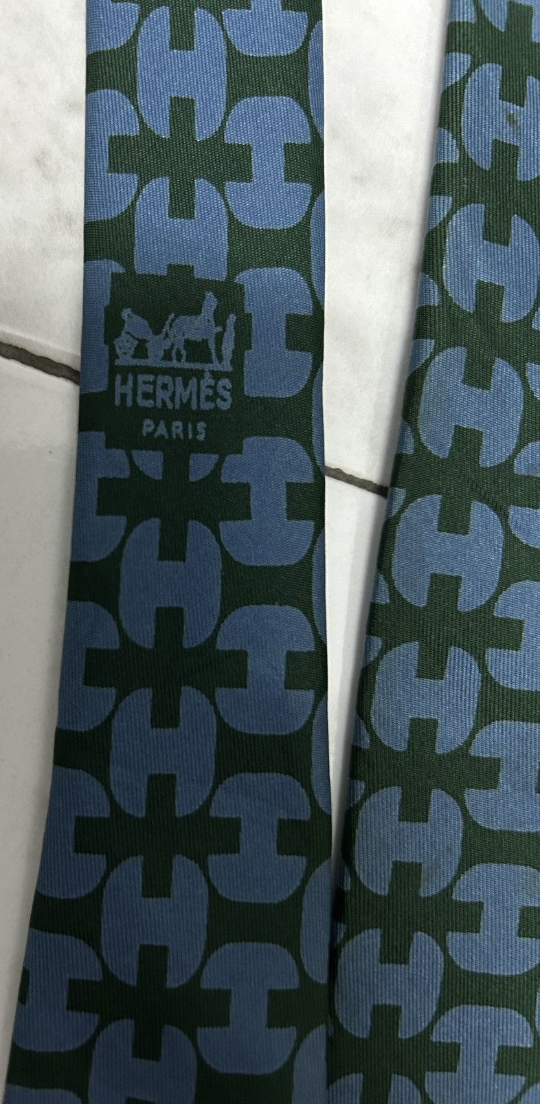 Hermes VINTAGE HERMES FULL H TIE Size ONE SIZE - 2 Thumbnail