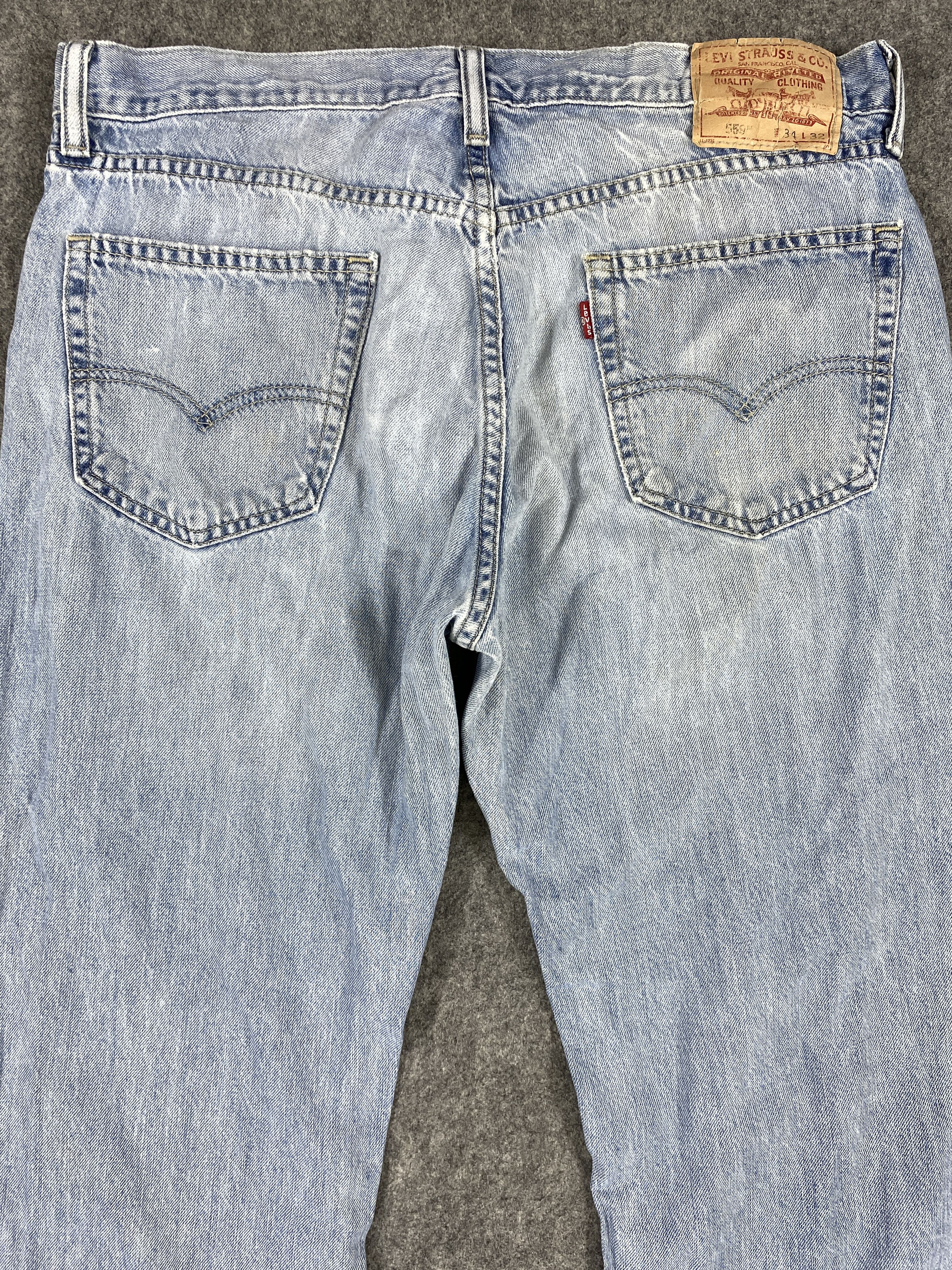 Levi's Light Blue Wash Vintage Levi's 559 35x32 Denim -SJ057 Size US 35 - 4 Thumbnail