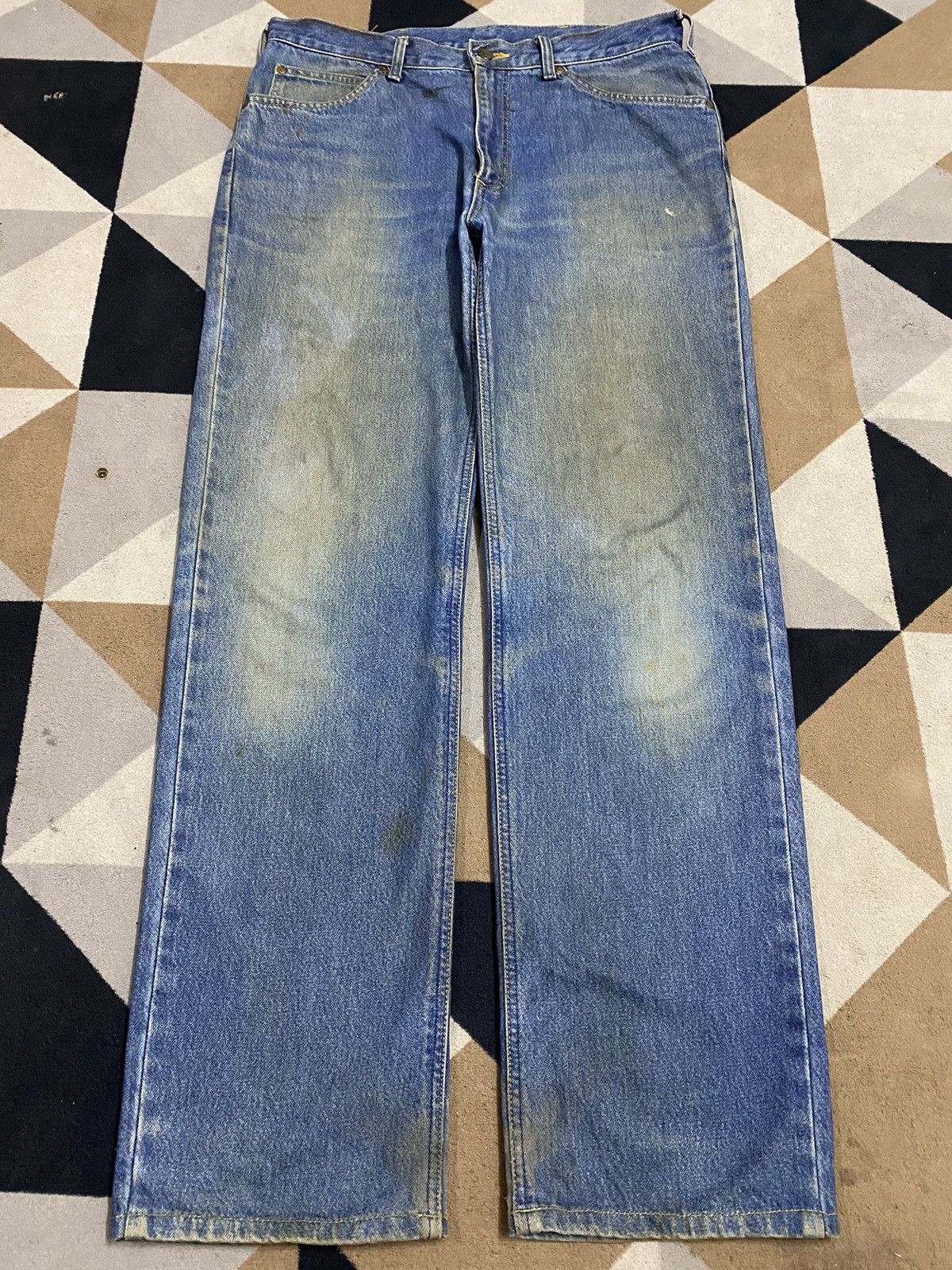Lee Vintage Lee Mud Wash Distressed Loose Jeans Size US 33 - 1 Thumbnail
