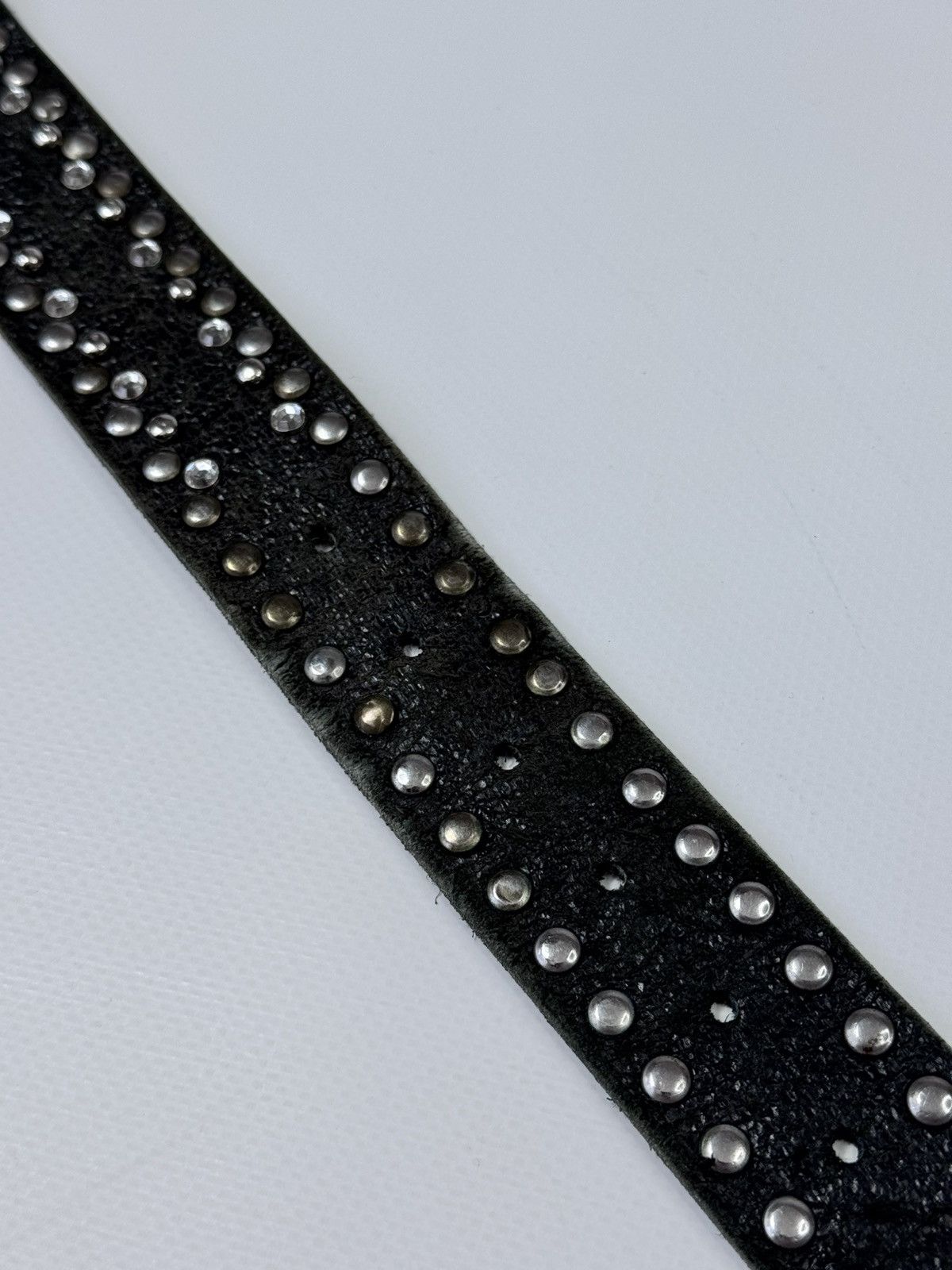 Other Y2K Rhinestone Embellished Leather Belt Size ONE SIZE - 8 Thumbnail