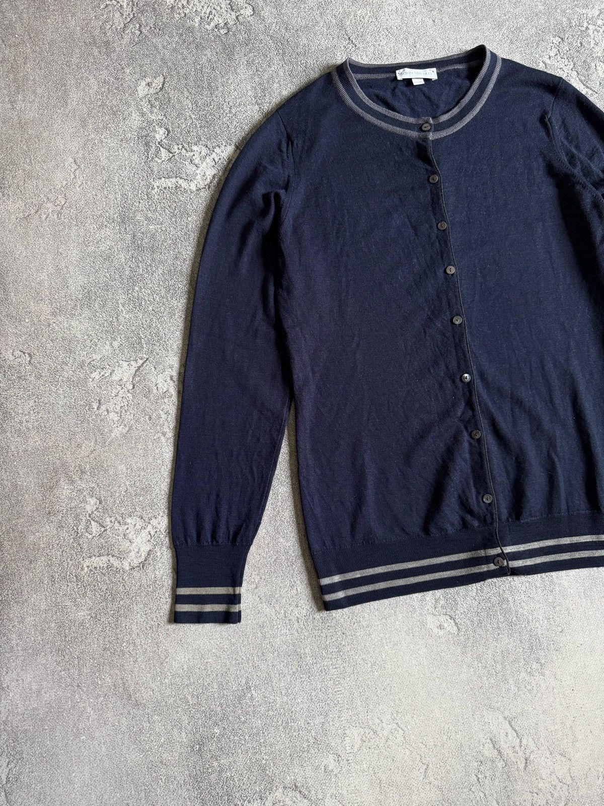 John Smedley John Smedley Merino Wool Cardigan Navy Size M Button Sweater Size M / US 6-8 / IT 42-44 - 3 Thumbnail