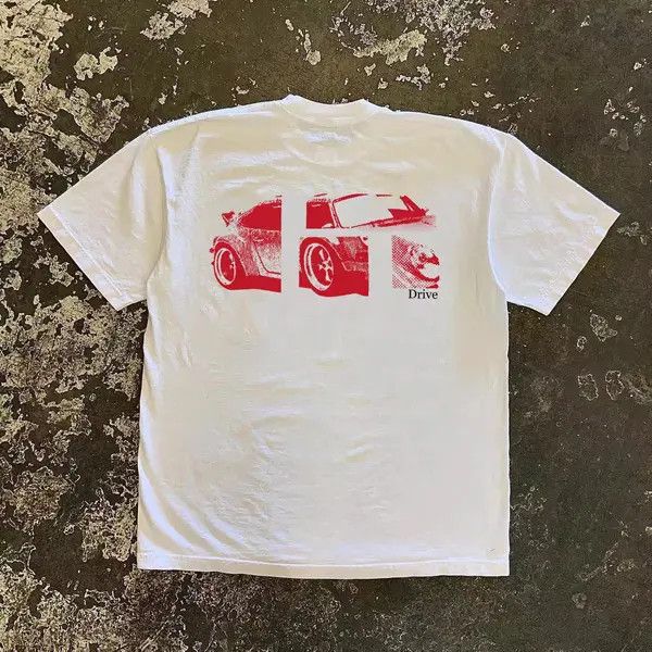 Japanese Brand VIBE Washed vintage car print cotton t-shirt Size US L / EU 52-54 / 3 - 1 Thumbnail
