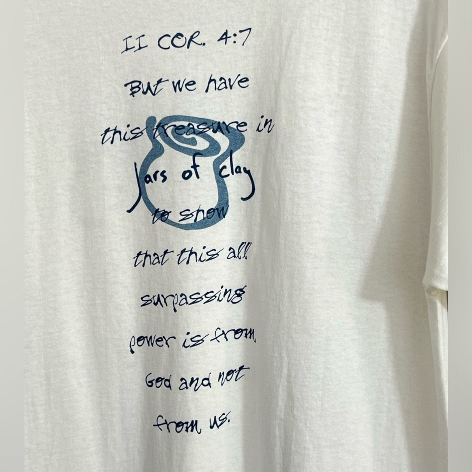 Tultex Vintage 90s Jars Of Clay Christian Cor 4:7 Tour Shirt 1997 Size US L / EU 52-54 / 3 - 3 Thumbnail