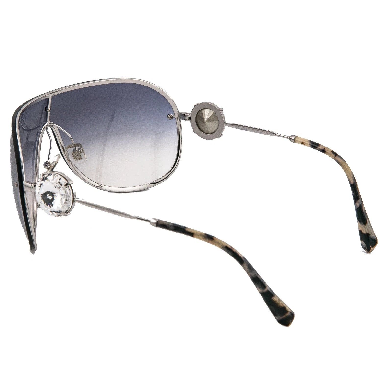 Miu Miu MIU MIU MU67US Wrap Mask 67U Silver Blue Mirror 67US Size ONE SIZE - 2 Thumbnail