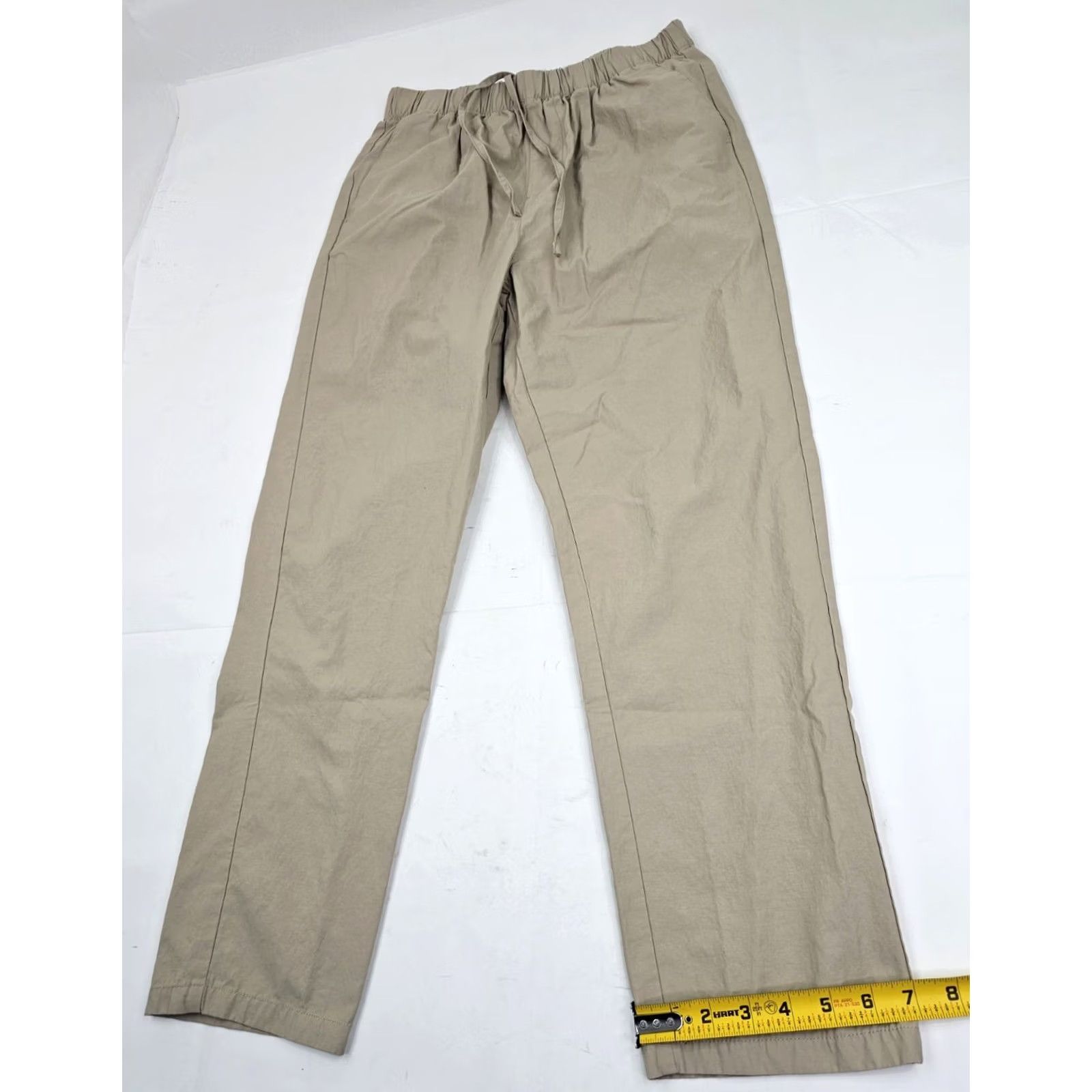 Topman TOPMAN Tapered Pants – Men 30x32 (Fits 30x27) | Pull-On Stretch Performance Khaki Front Zipper Pockets Casual Dress Workwear Shirtless? Size US 30 / EU 46 - 2 Thumbnail