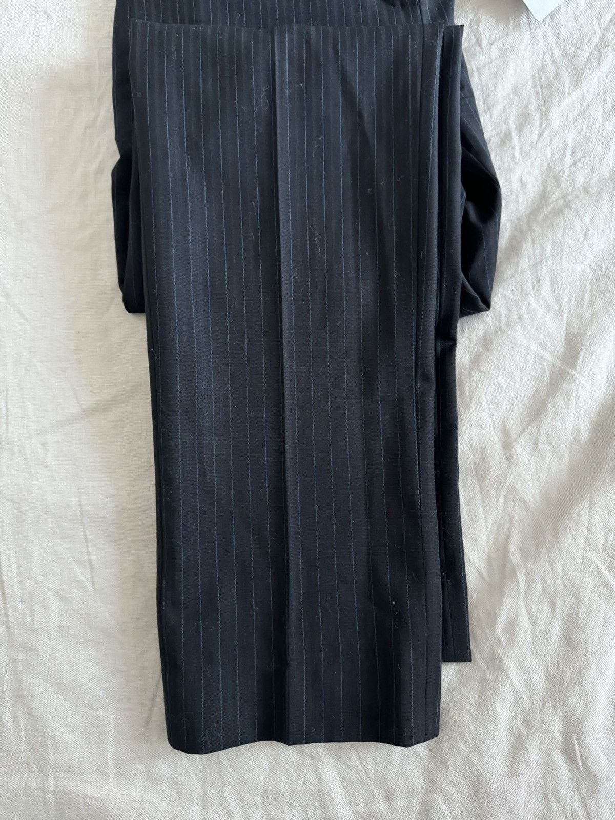 Dolce & Gabbana BNWT 42 D&G Dolce Gabbana black wool stripped elegant pants Size 28" / US 6 / IT 42 - 3 Thumbnail