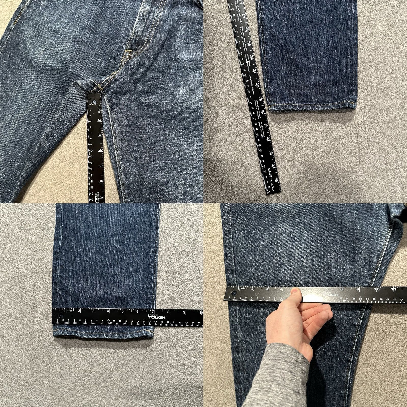 J.Crew J Crew 484 Jeans Mens 33x32 Blue Slim Fit Straight Leg Dark Wash GUC Size US 33 - 9 Thumbnail