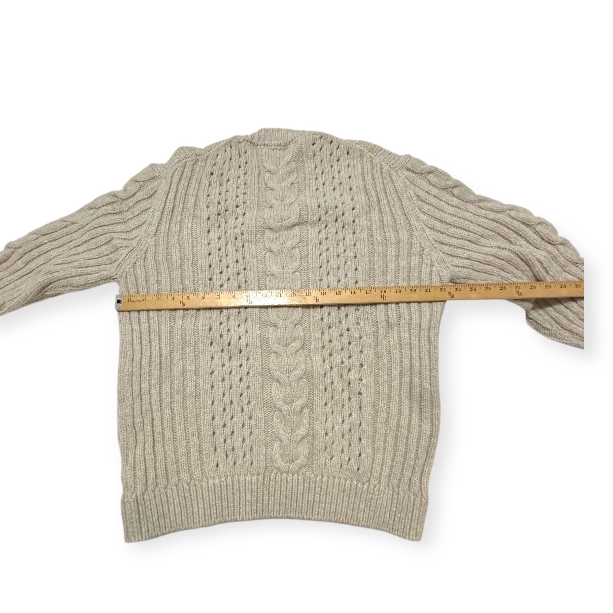 Nanushka Nanushka Arwan Alpaca Cable Knit Sweater L Beige Oversized Size L / US 10 / IT 46 - 9 Thumbnail