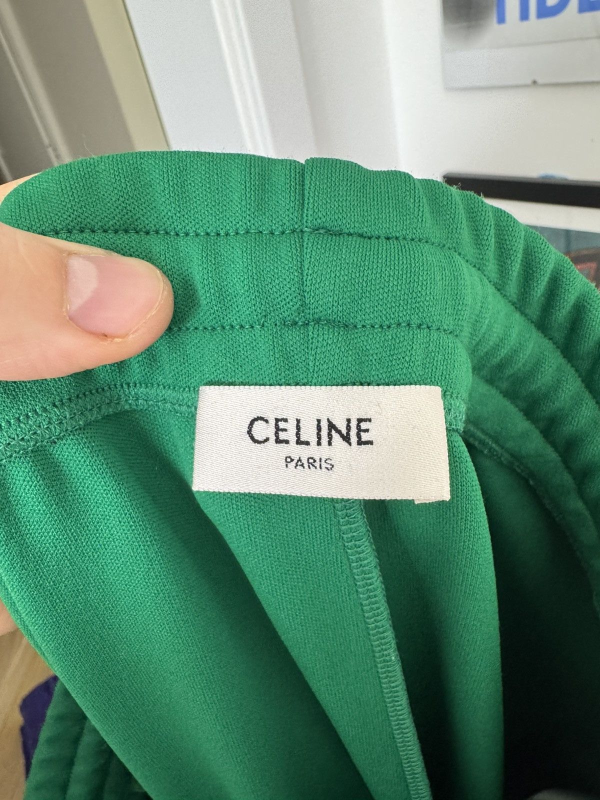 Celine Celine Green Track Pants Hedi Slimane Mini Logo Sample Rare Size US 32 / EU 48 - 5 Thumbnail
