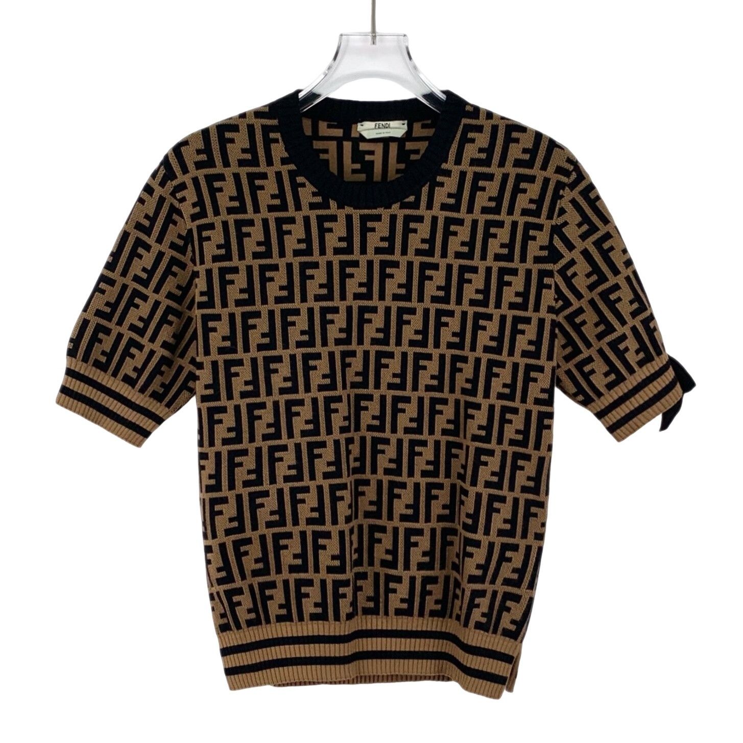 Fendi Fendi Zucca Monogram Short Sleeve Knit Sweater IT 44 Size M / US 6-8 / IT 42-44 - 1 Thumbnail