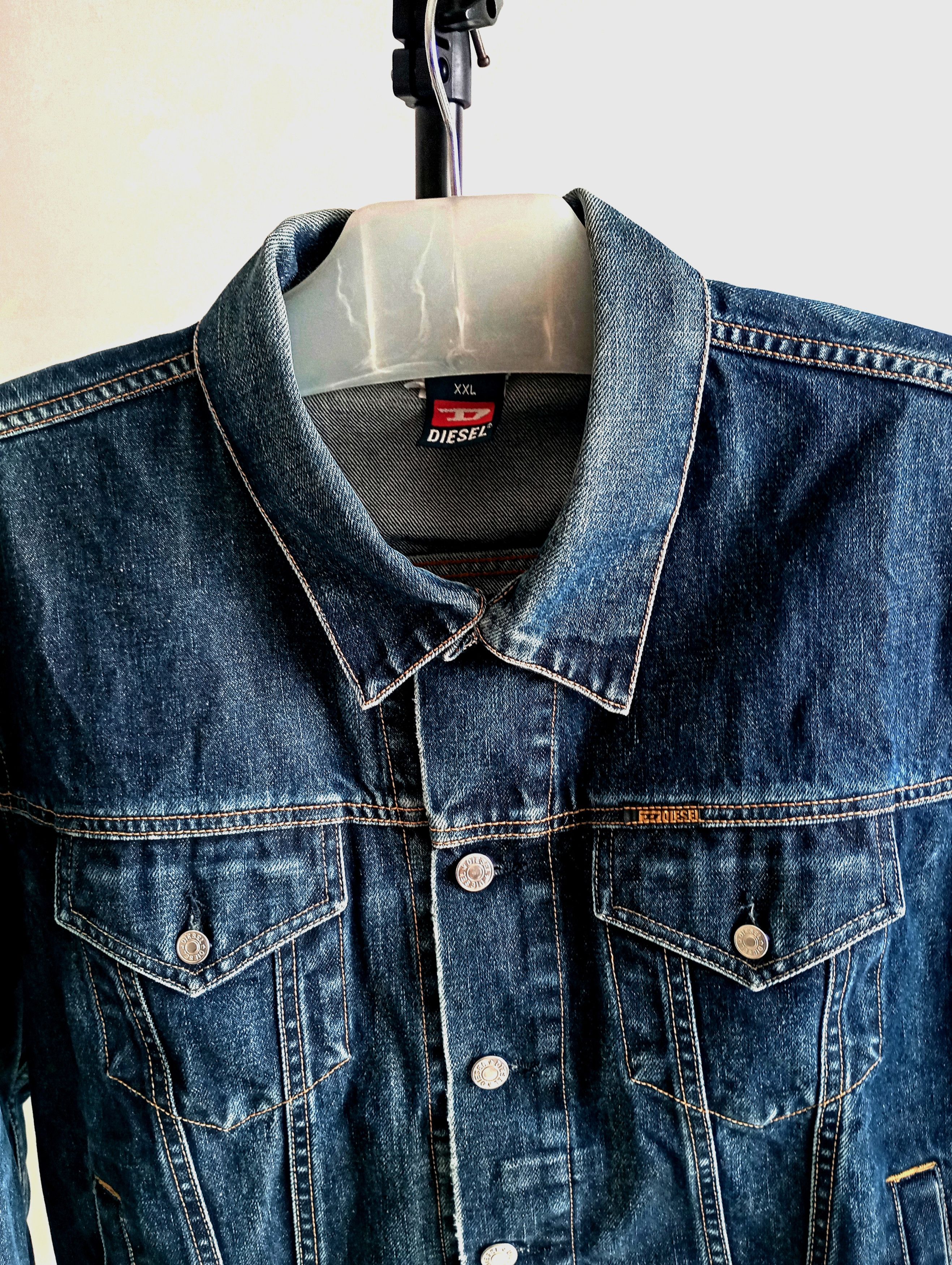 Diesel Vintage Diesel Trucker Jacket Denim Jeans Size US XXL / EU 58 / 5 - 2 Thumbnail