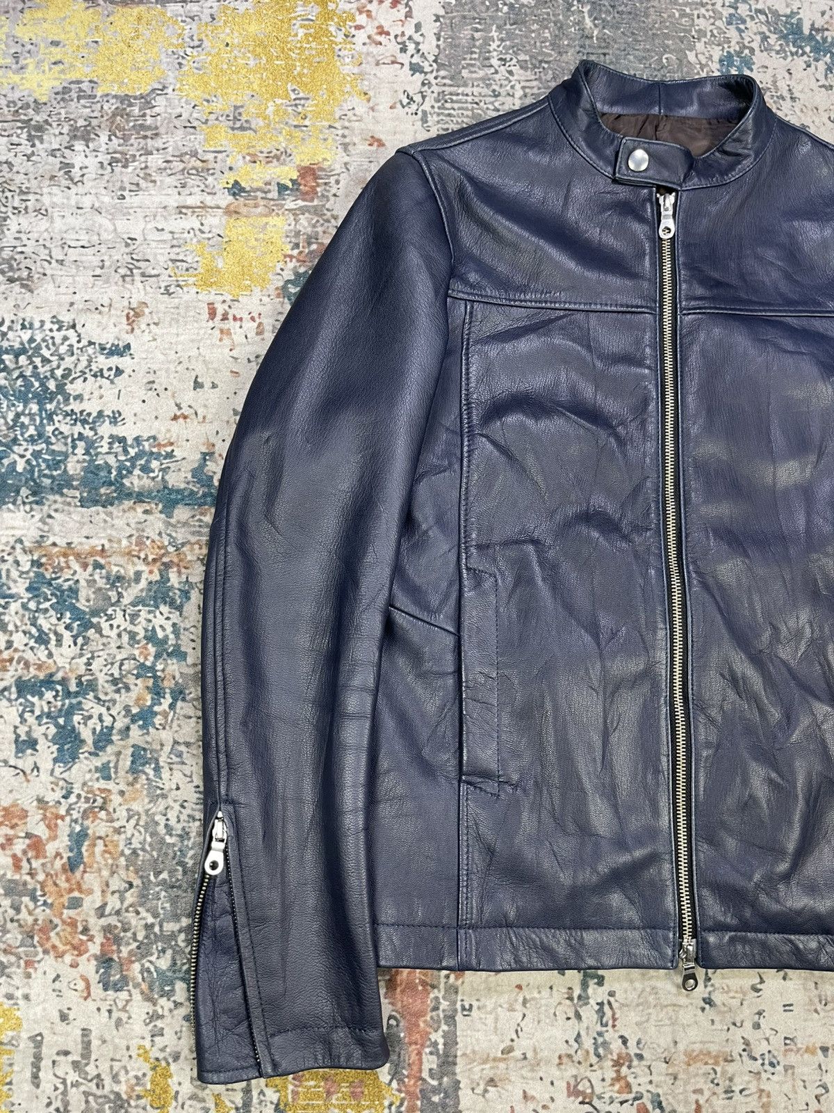 ABAHOUSE Abahouse Cafe Racer Goat Skin Leather Jacket Size US XS / EU 42 / 0 - 4 Thumbnail