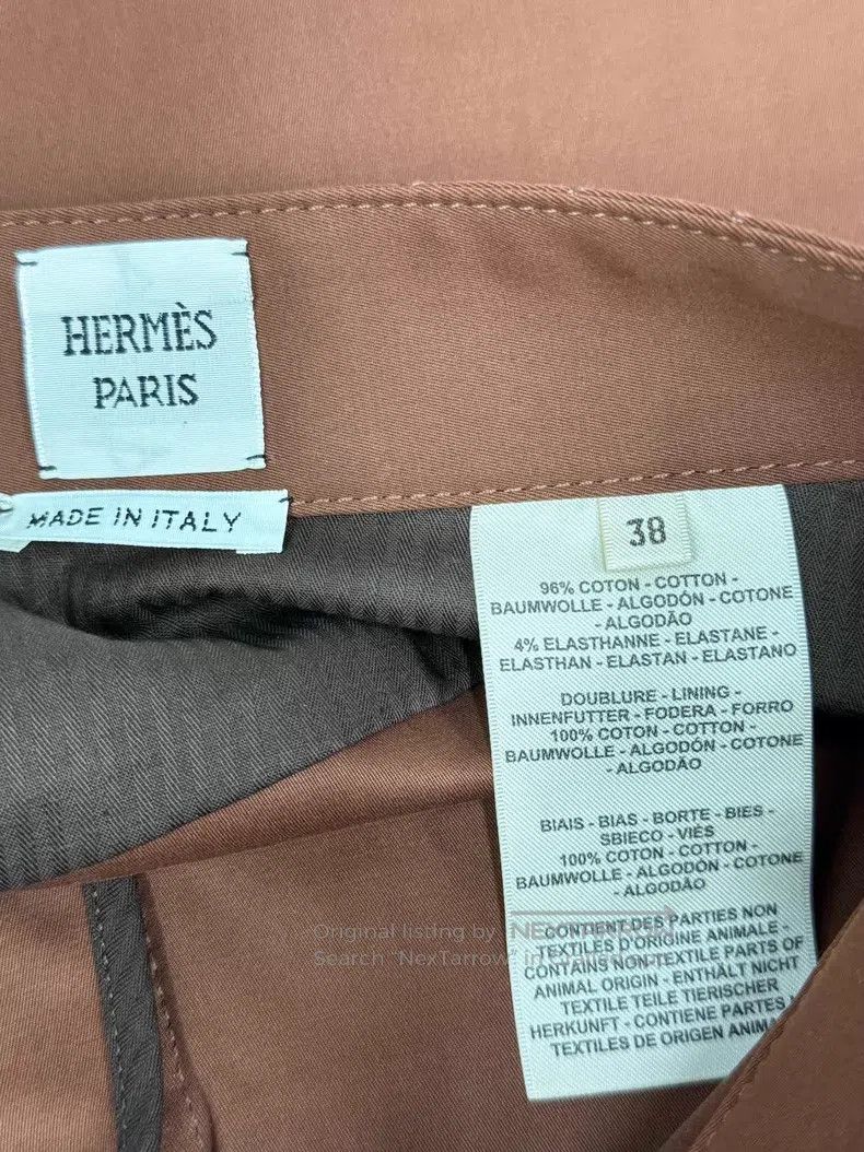 Hermes Hermes 25 Spring/Summer Orange Diamond Patterned Skirt Size 25" / US 0 / IT 36 - 4 Thumbnail