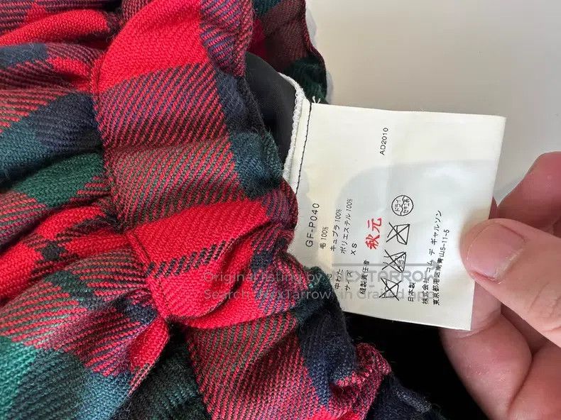 Comme des Garcons Comme des Garcons Size XS Plaid Pants Red Winter Cotton-Pa Size 23" - 7 Thumbnail