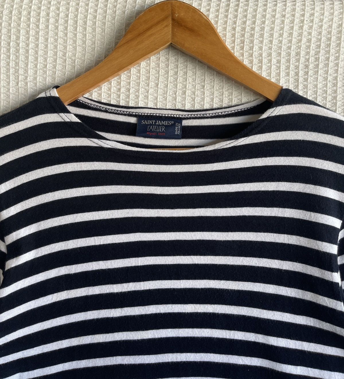Saint James VINTAGE 90s🔥SAINTS JAMES🔥Striped Sailor Boat Neck Longsleeve Size US XS / EU 42 / 0 - 2 Thumbnail