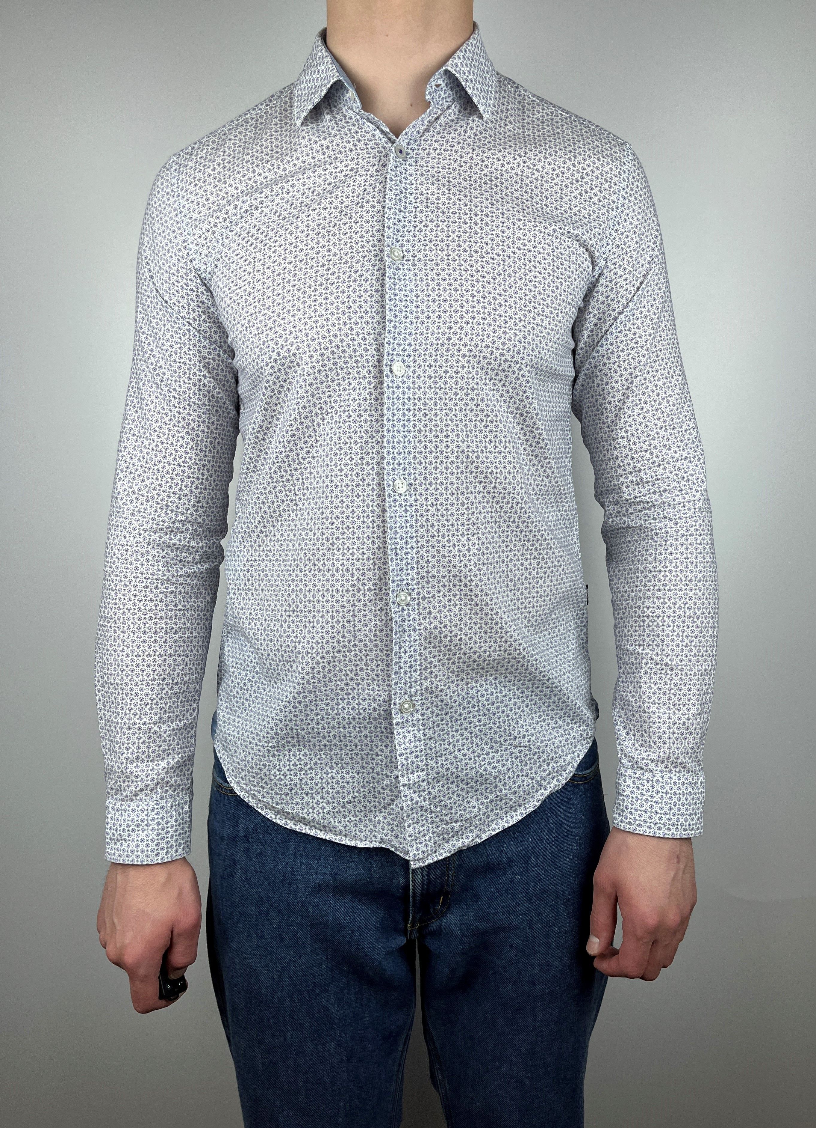 Hugo Boss Hugo Boss Small Polka Dot Long Sleeve Shirt Button Up Size US M / EU 48-50 / 2 - 2 Thumbnail
