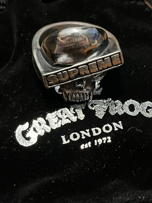 Supreme Supreme x Bounty Hunter x The Great Frog skull ring 10 1/4